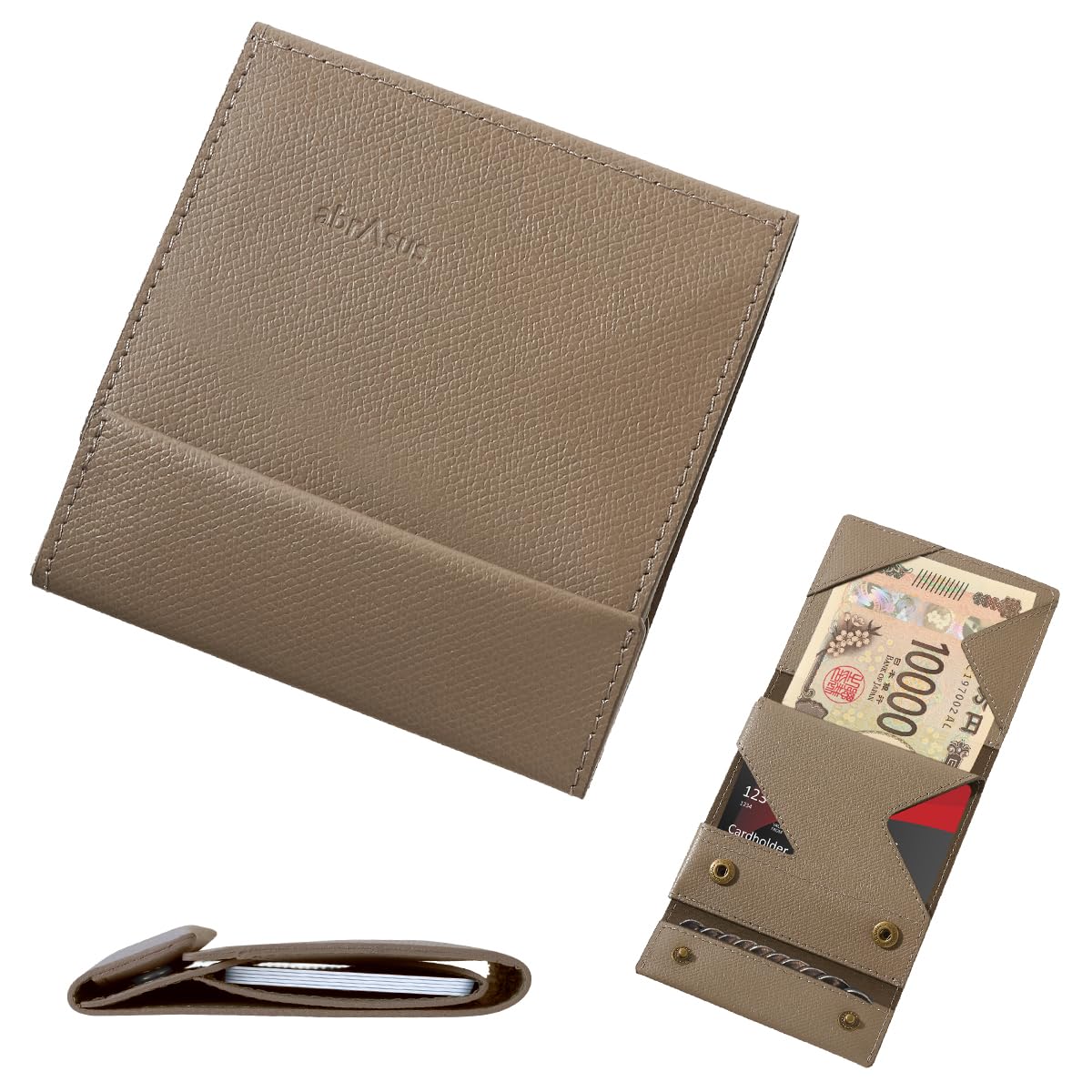 Amazon | [アブラサス] 薄い財布 レザー 薄型 メンズ レディース 財布