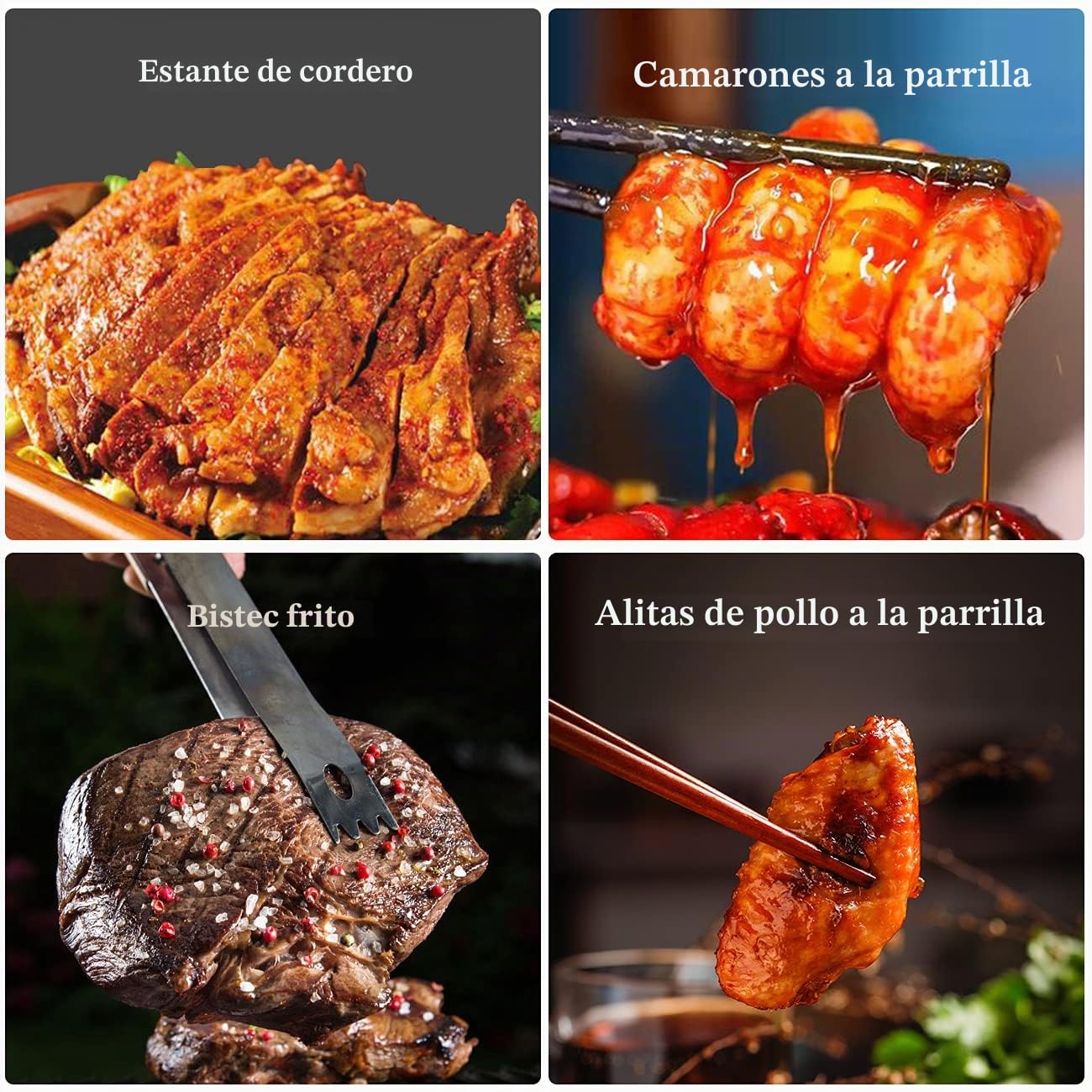 Parrilla Japonesa de Aleación de Aluminio, 13.5 x 13.5 x 24.6cm Barbacoas de Carbón Mesa Terraza Portatil Mini Cuadrada Estufa Alcohol Carne Estufa con Base de Madera para Barbacoa Pescado Camarones