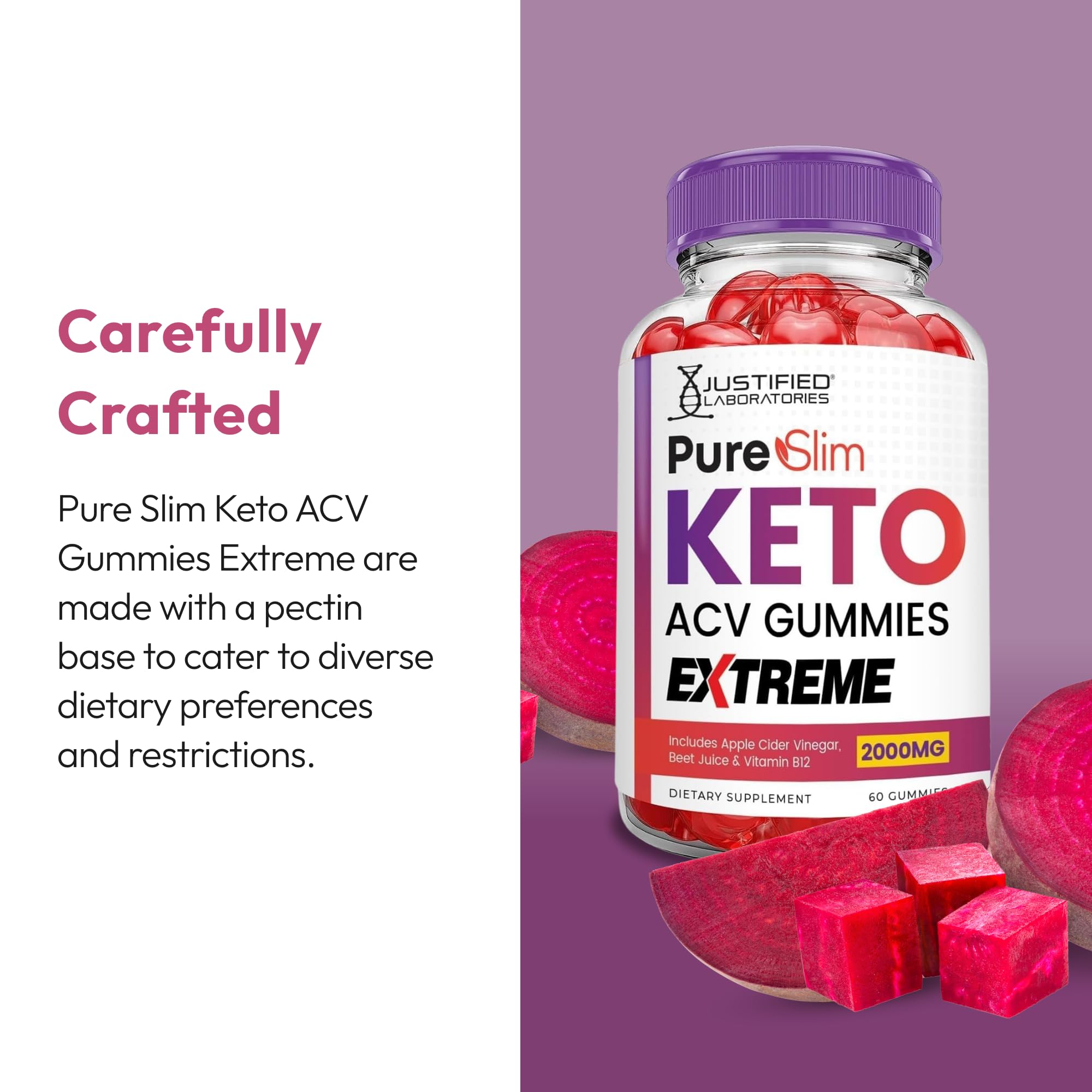 Amazon.com: Justified Laboratories Pure Slim Keto ACV Gummies