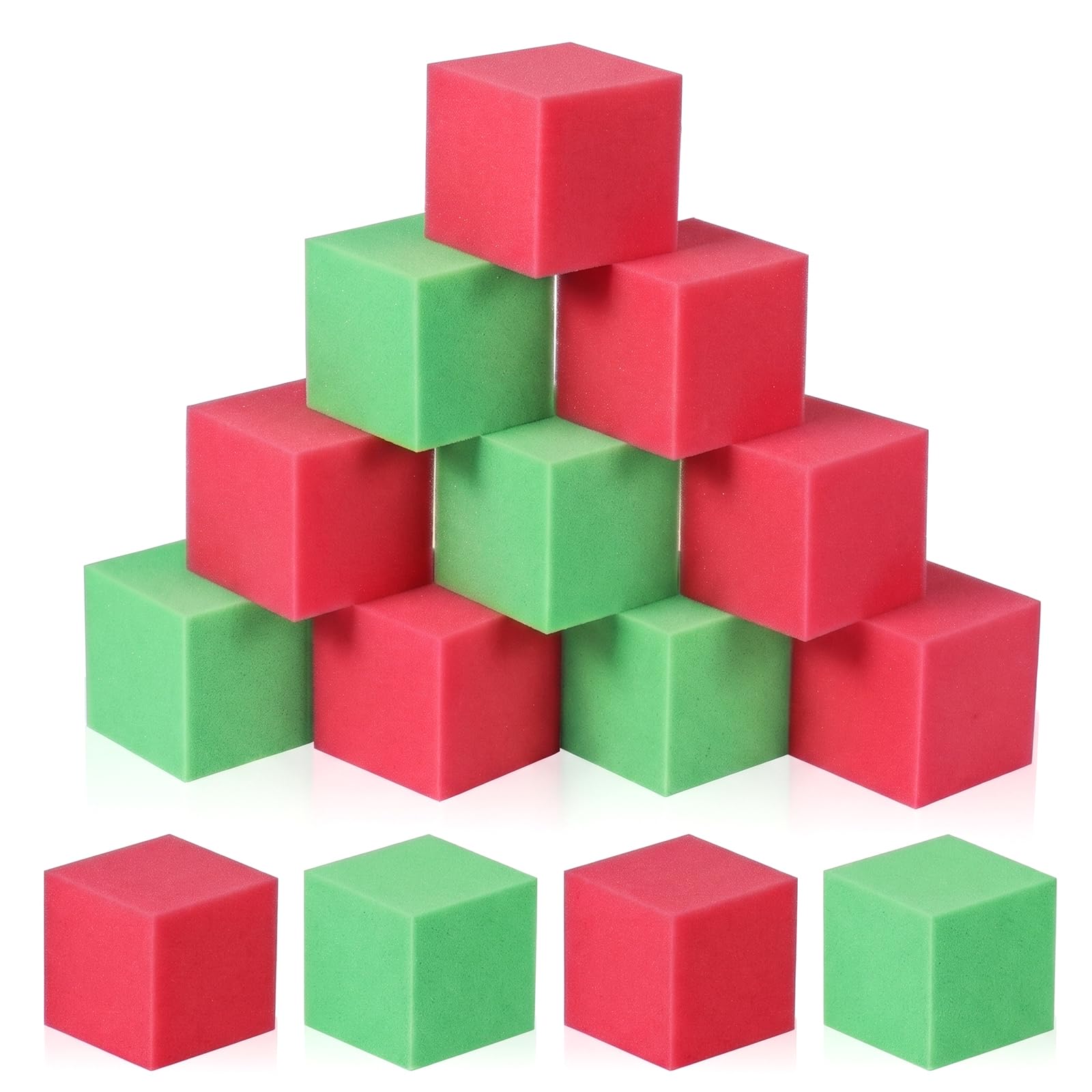48 cubi in schiuma morbida da 13 cm, blocchi di schiuma per bambini, rosso