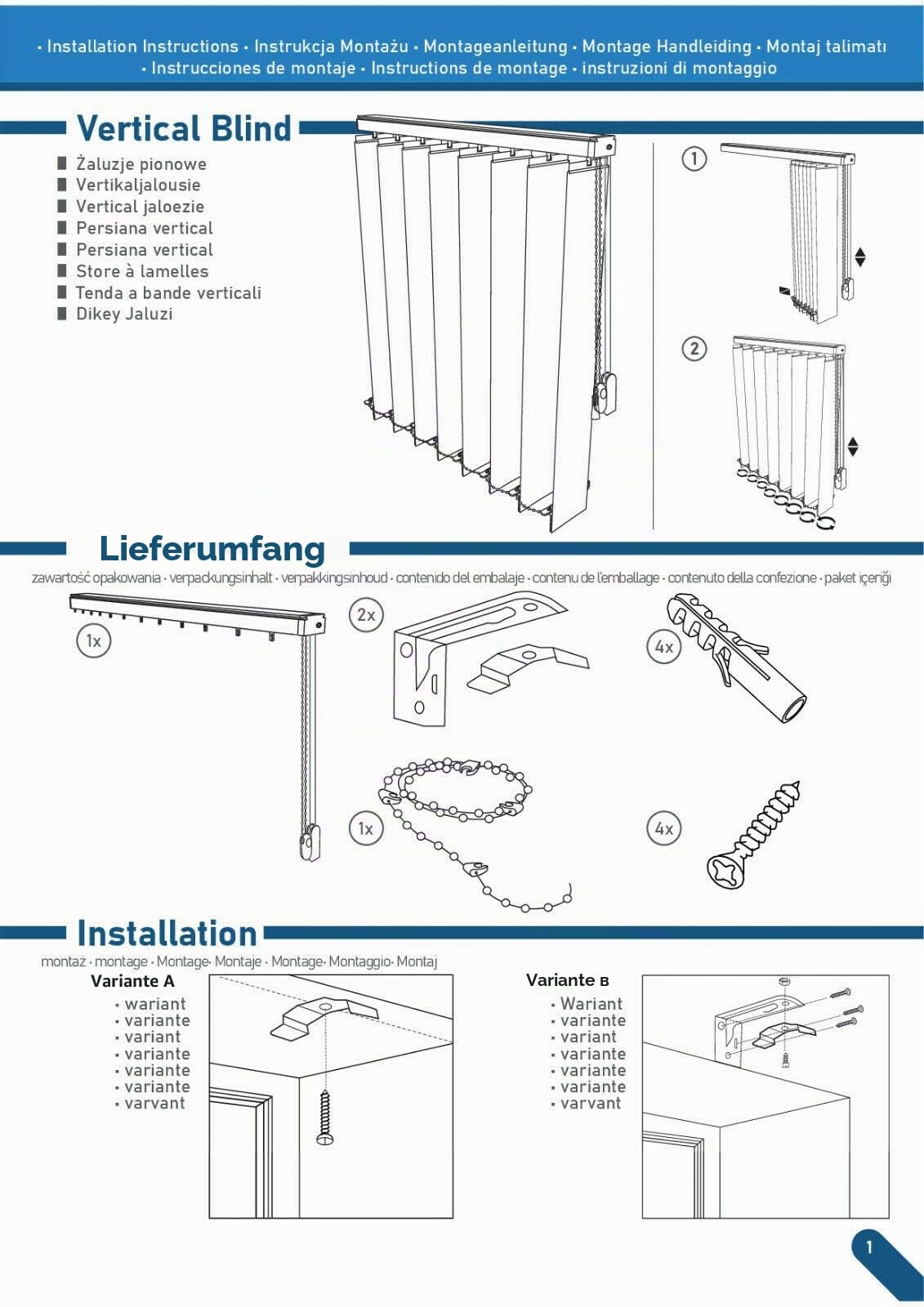 KSHANDEL24 LAMELLENVORHANG SCHIEBEVORHANG FERTIGES KOMPLETTSYSTEM Weiss SCHWARZ GRAU BRAUN ►8 Farben ►14 GRÖßEN (Weiss, 200x250 cm)