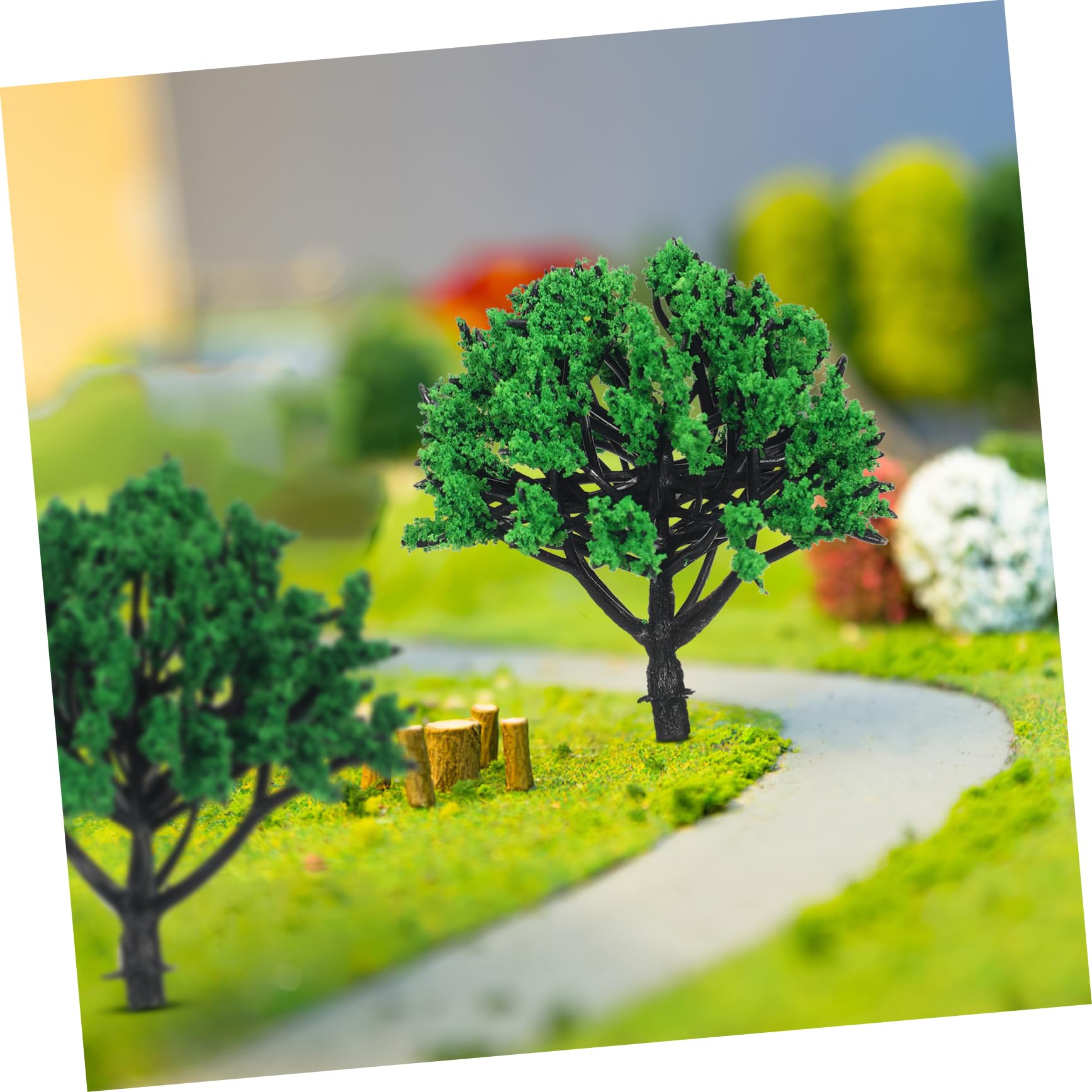 Operitacx 60 Piezas Micro Paisaje Ecologización De Árboles Pequeños Modelo De Árbol Artificial Accesorios De Tren Adorno De Árbol Mini Árboles Plantas Adorno Modelo Suministros De Diorama