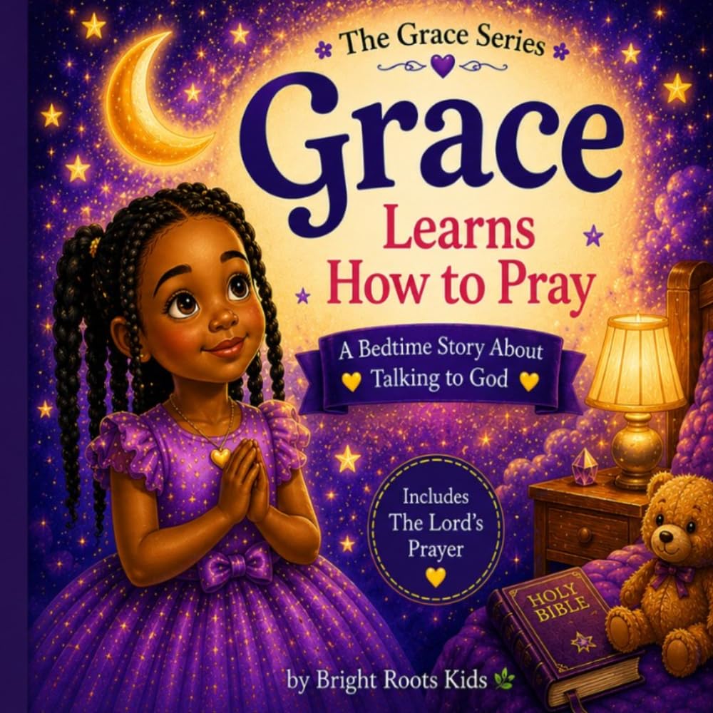 Grace Learns How to Pray: A Bedtime Story About Talking to God for Kids (Includes The Lord’s Prayer) (The Grace Series)