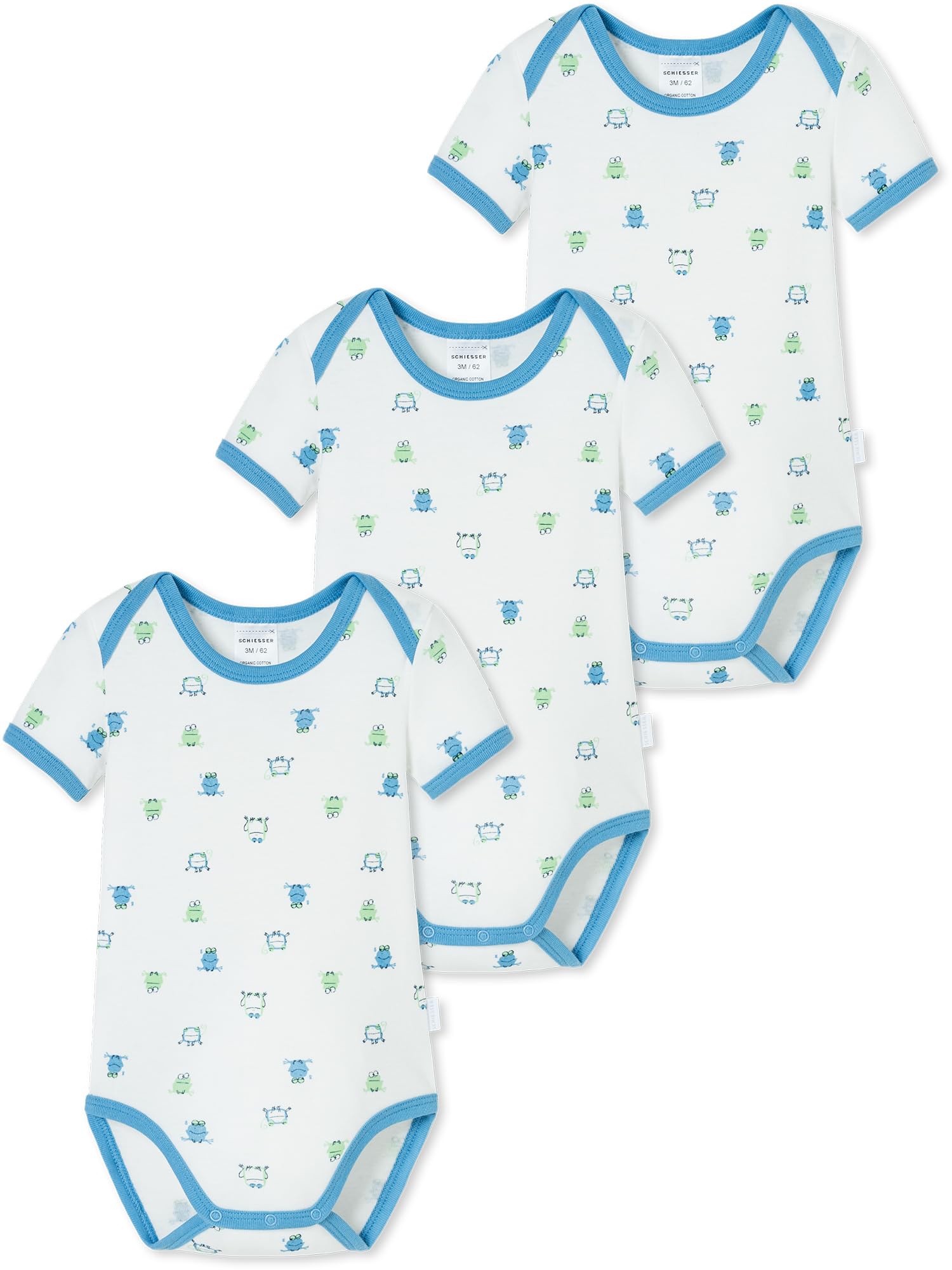 Schiesser Baby - Jungen Body 3-Pack Baby Body 1/2 - Natural Love Babybody weich Unterziehbody