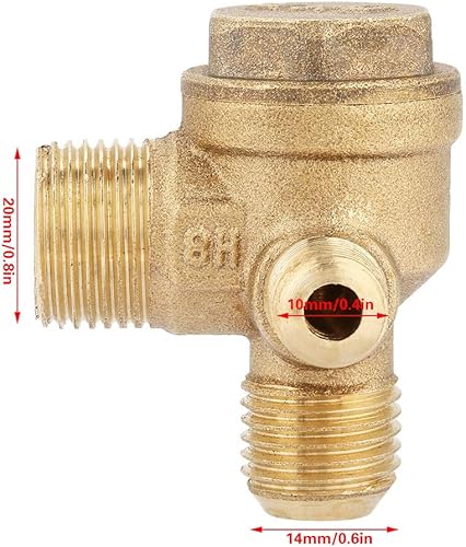 Miniatura 2 de Rosca masculina Compresor de aire de 90 grados Interruptor de presión Válvula de control Compresor de aire de latón Válvula de retención Piezas de