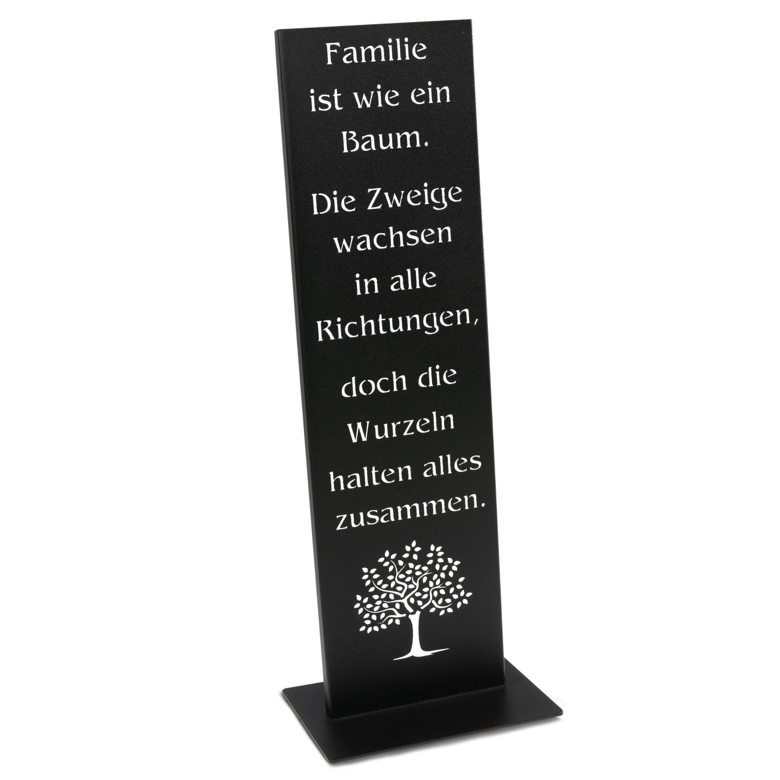 Rostikal Gartenschild - Elegantes Design 55 cm - mit edler schwarzer Beschichtung auf Bodenplatte - Perfekt für Dekoliebhaber von Haus und Garten