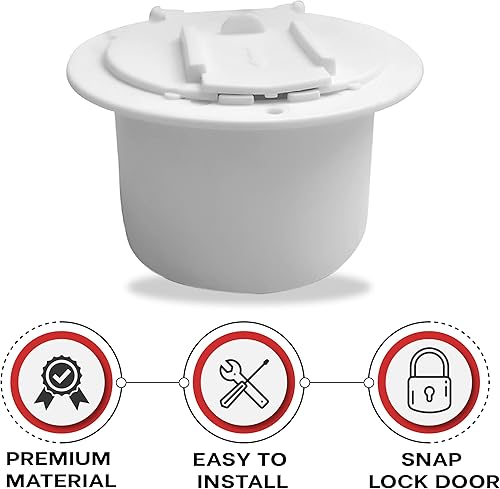 Miniatura 2 de NU-SET RV011, tapa para cables eléctricos con llave, color blanco