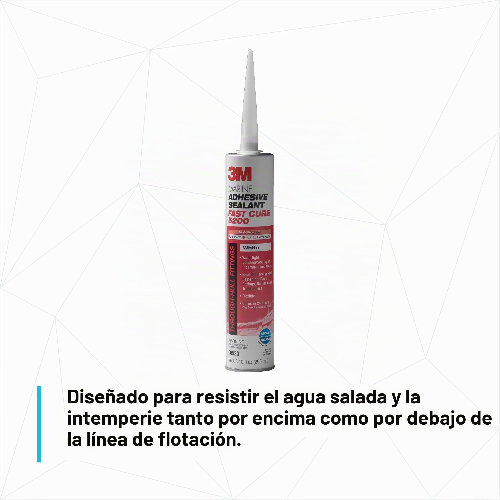 3M Marine Adhesivo/Sellante de secado rápido (blanco, 1/10 galón)