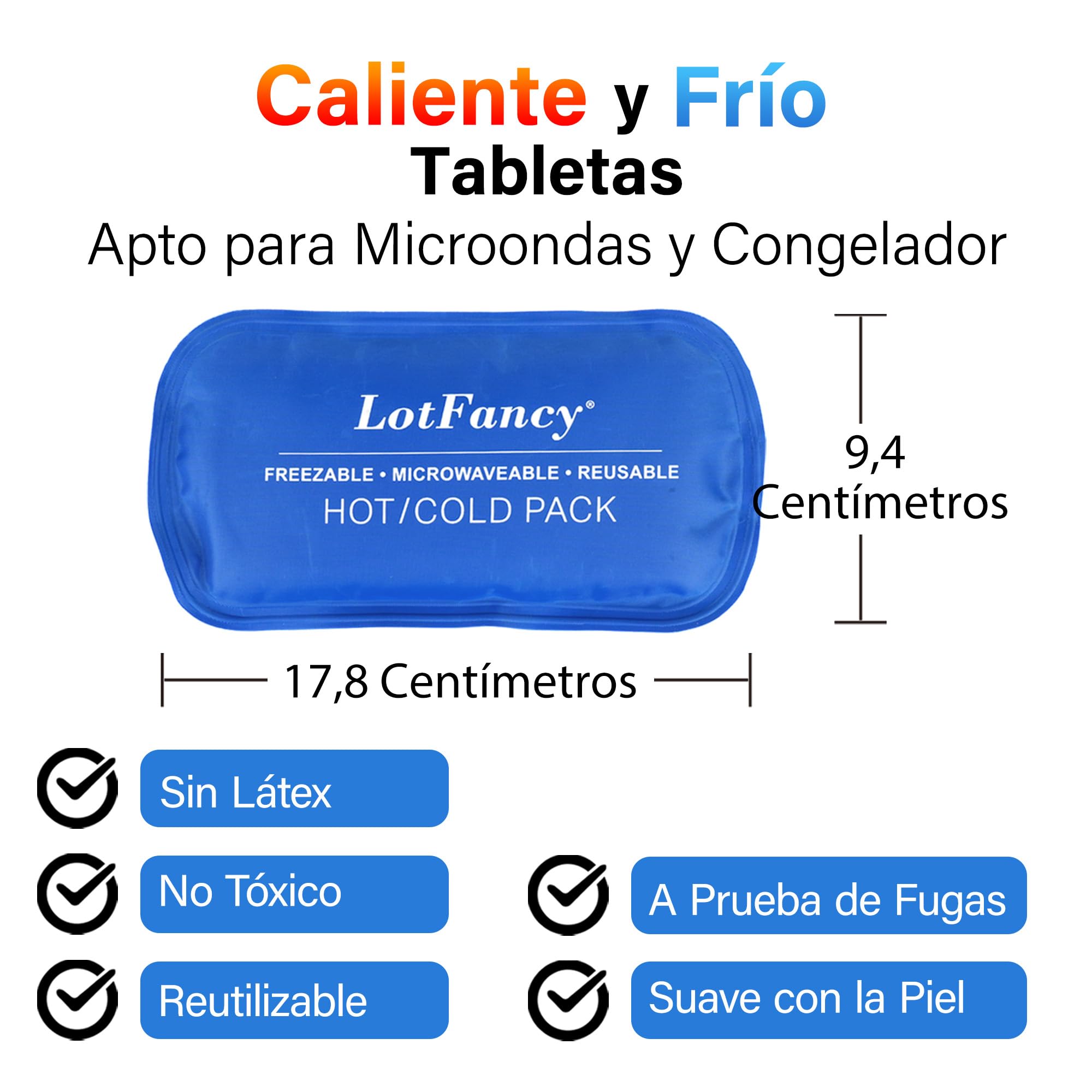 LotFancy 4 Bolsas de Gel Reutilizable Frío Calor con Banda de Compresión, Bolsa de Hielo Compresas Multiusos Terapia para Mandíbula Cara Cabeza Barbilla Dolor De Muelas, Cirugía Facial Oral