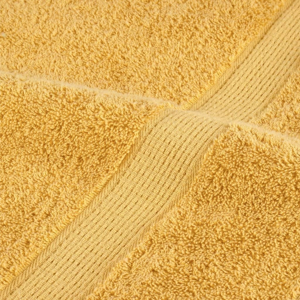 Solund ręczniki dla gości, 10 sztuk, złote 30 x 50 cm, 600 g/m², 100% bawełna, Oeko-Tex Standard 100, chłonne ręczniki do łazienki, sauny, fitnessu, hotelu i gospodarstwa domowego