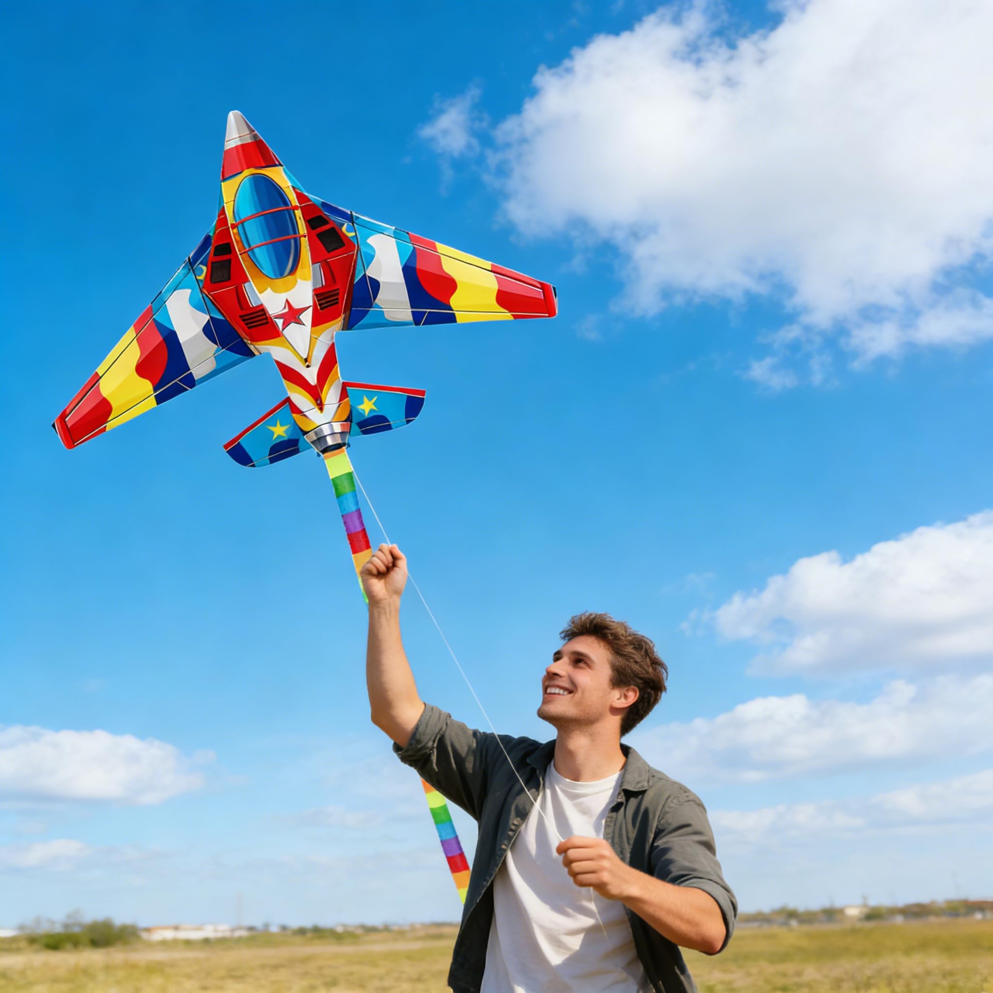 Touch the sky Collezione di Aerei Colorato per Bambini e Adulti, Facile da Volare, Design Della Struttura Unico, Eccellenti Giochi All'aperto e Giocattoli di Attività, Adatto ai Principianti.