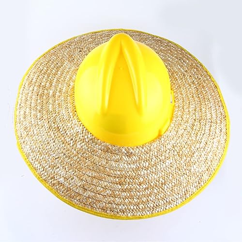 Miniatura 7 de Mipcase Sombrero duro, sombrero de paja tejida de paja completa, protección de extensión de protección para el sol, visera solar, accesorios para