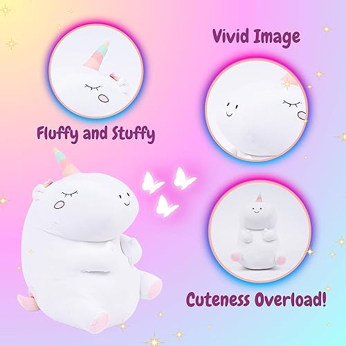 Miniatura 3 de Juguetes de unicornio que brillan en la oscuridad para niñas, juguete ultrasuave y mágico de peluche de unicornio para el juego imaginativo y suave