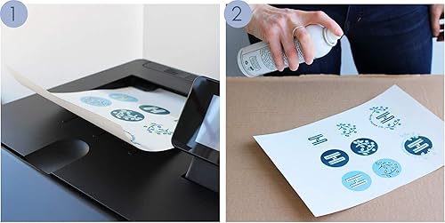 Miniatura 17 de Hayes Waterslide - Papel adhesivo para impresoras de inyección de tinta, 20 hojas transparentes A4 (8.25 x 11.7 pulgadas), secado rápido, fuerte