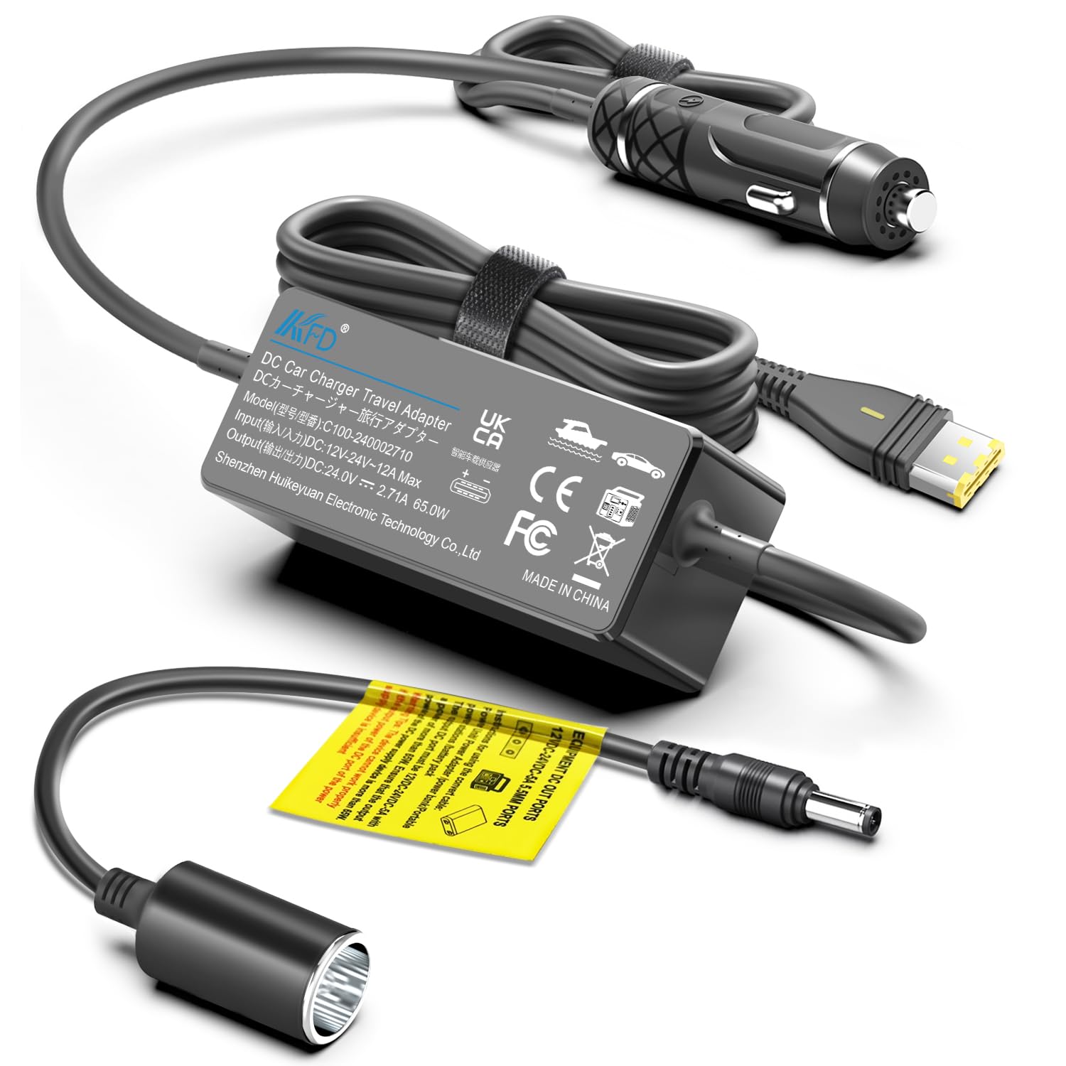 KFD 12V-24V DC Adapter for Resmed AirSense 11 DC Converter AirSense 11 & Airmini CPAP Machine Car Charger Power Supply Cord 5.5mm Cigarette Lighter Cable Kit for Medistrom Pilot-24 Lite CPAP Battery