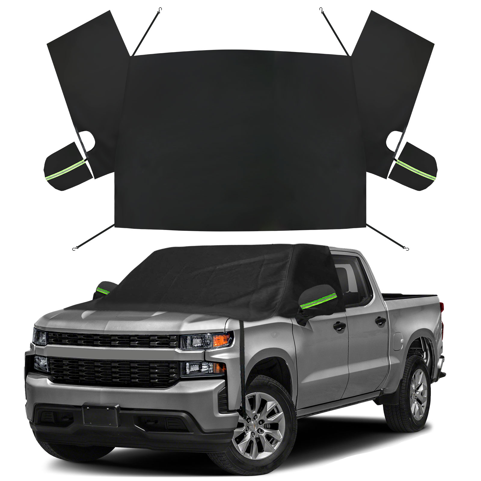 AutoMate Pro Custom Fit Windshield Sunshade For 2014-2018 GMC Sierra - Foldable, Blocks UV Rays