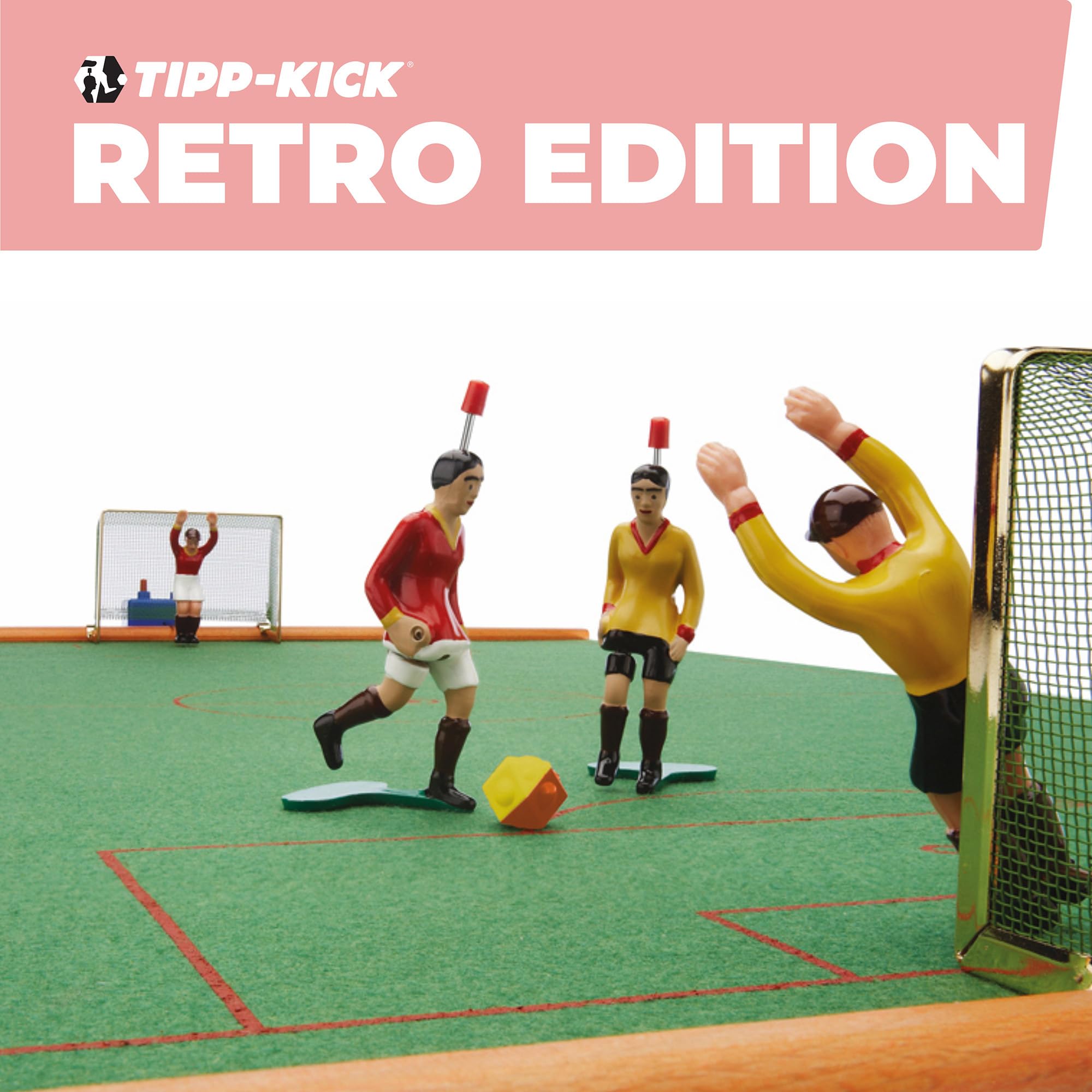 TIPP-KICK Star-Keeper I Portiere Originale Grandi e Piccini, dai 5 Anni in Su I Divertiti con questo personaggio di calcio in qualsiasi gioco Maglia Rossa