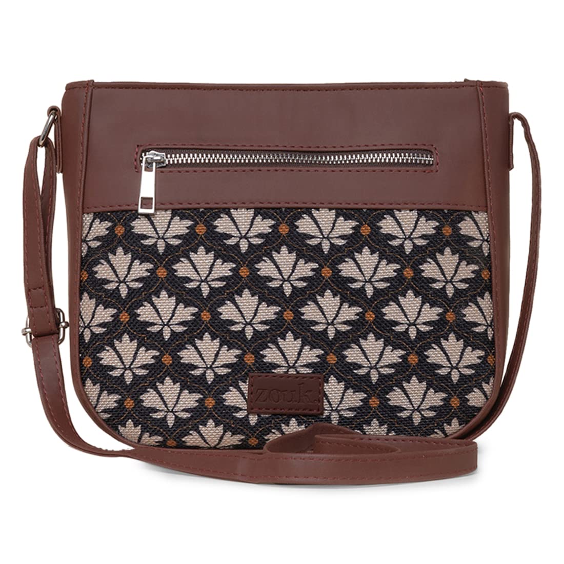 ZOUK Womens Vegan Handcrafted Bidri Kaiser U Shaped Sling Bag (B0BNBMV64M) Amazon Price History, Amazon Price Tracker