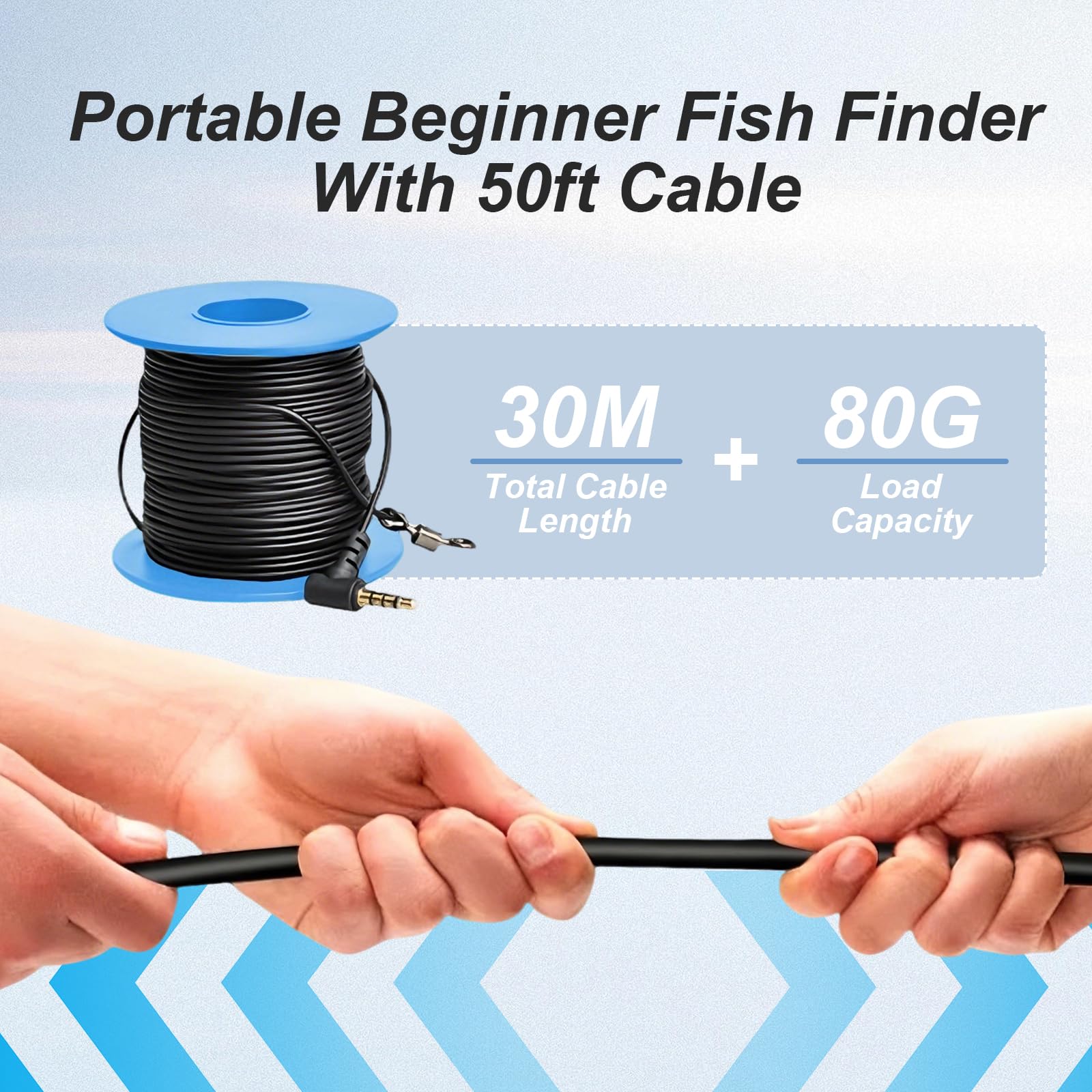 Cámara de Pesca Submarina, Sonda de Pesca IP67 con Pantalla IPS HD de 4,3 Pulgadas y Cable de 30m, Función de Penetración en Aguas Turbias para Pesca en Hielo, en Barco, Desde la Orilla y en Kayak
