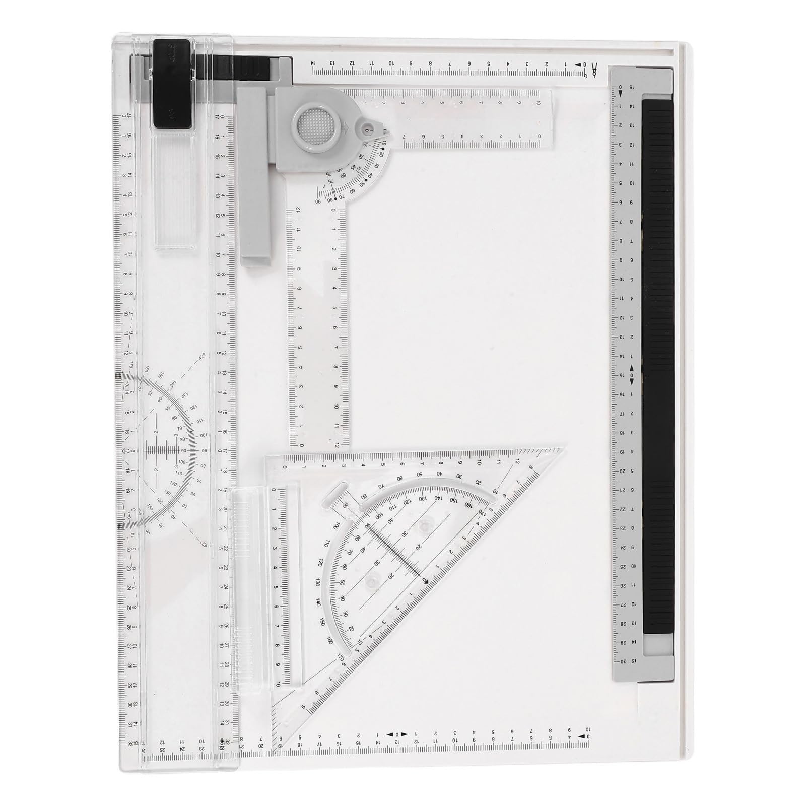 SOLUSTRE Tablero de Dibujo A4 Multifuncional de Plástico Ligero con Herramientas de Dibujo y Reglas para Arquitectura y Uso al Aire Libre