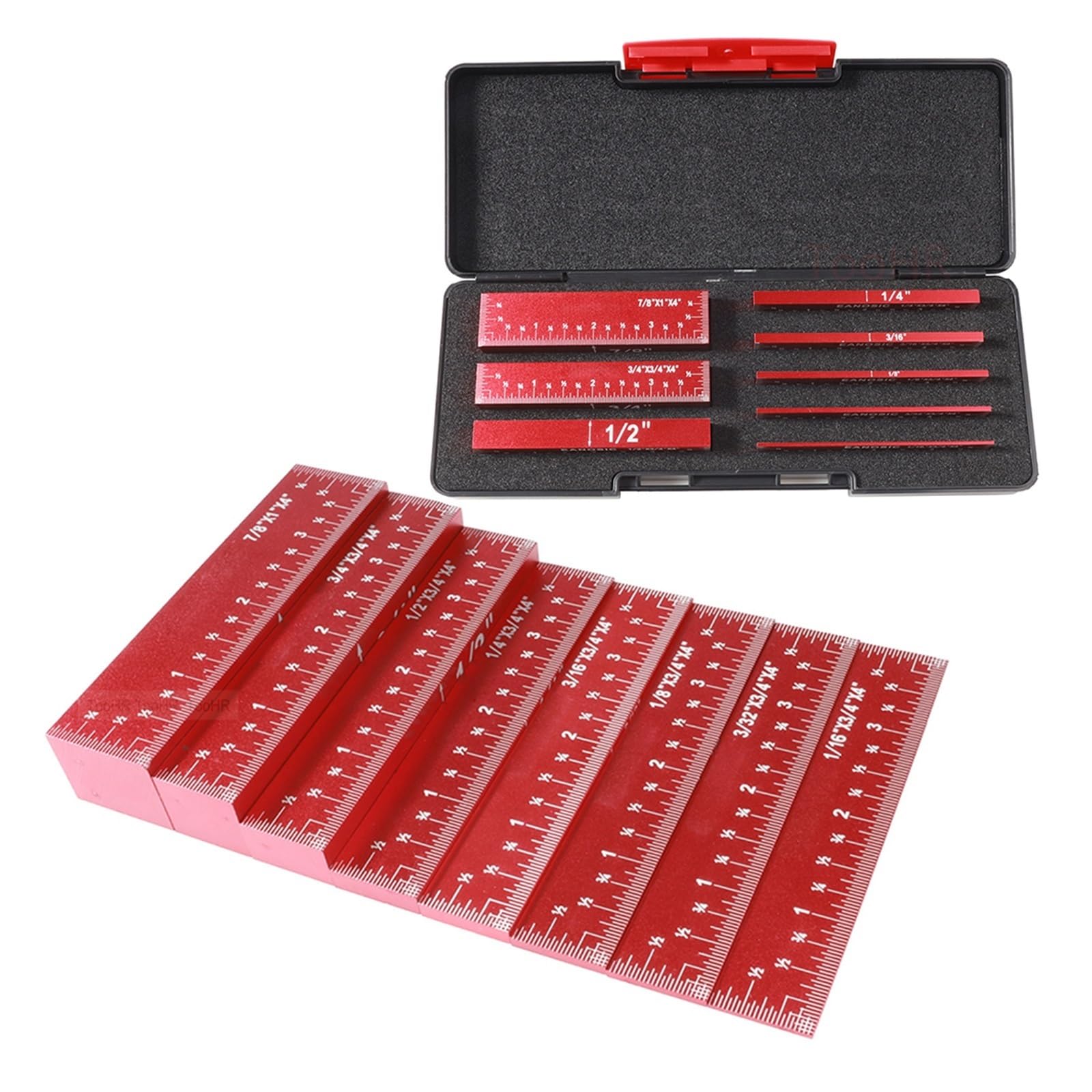 Gauge Block, Woodworking Inch Setup Blocks Height Gauges Set Precision Marking Block for Router Engraved Table Saw Setup Measuring Tools