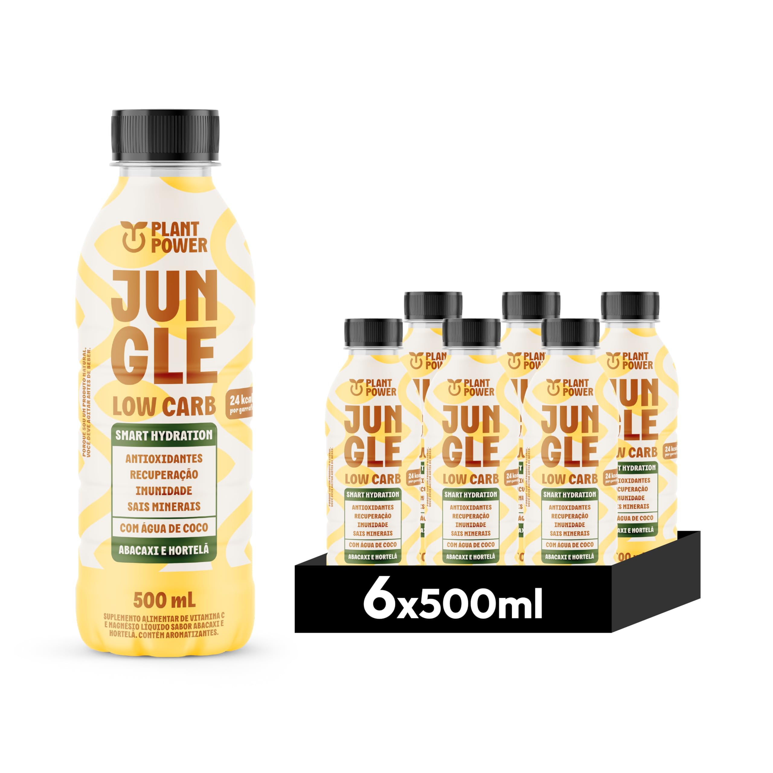 Jungle Low Carb Abacaxi e Hortelã, Bebida Funcional, 500ml - 6