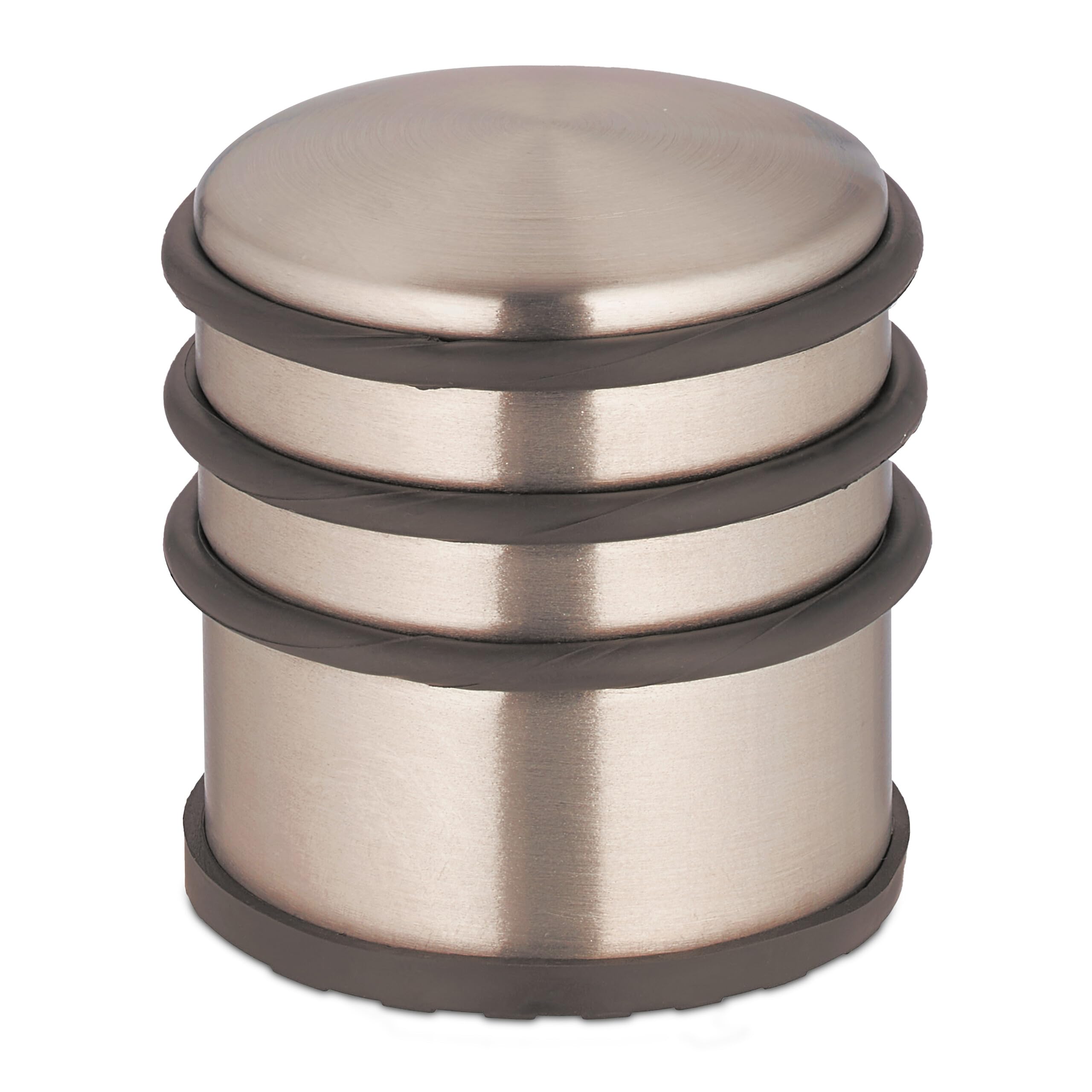 Relaxdays Butoir de Porte, Acier Inoxydable et Caoutchouc, Lourd et Haut, antidérapant, Anneaux, HD : 7,​5 x 7 cm, Bronze