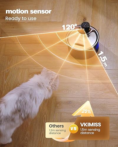 Miniatura 5 de Fuente de agua para gatos con baterías fuente inalámbrica para mascotas con filtro, dispensador inalámbrico para gatos de 108 oz3.2 L con sensor de