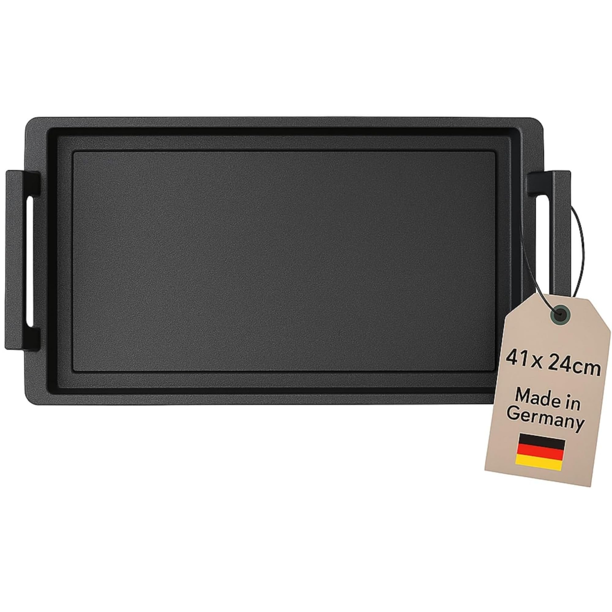 lieblingspfanne handmade in germany Lieblingpan, teppanyaki with Side Handles, 41 x 24 cm, for All Types of cookers and ovens