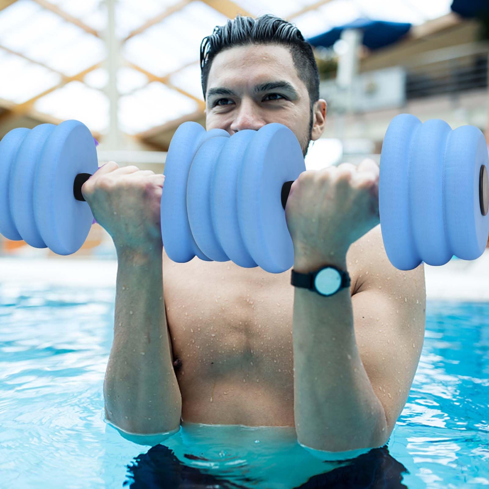 Haltères Aquatiques, 1 Paire Haltères Piscine Aqua-gym En Mousse EVA Halt Re D Eau Halt Re Fitness Pour Exercices En Piscine Yoga Aqua Fitness Aquajogging Sports Nautiques Perte De Poids