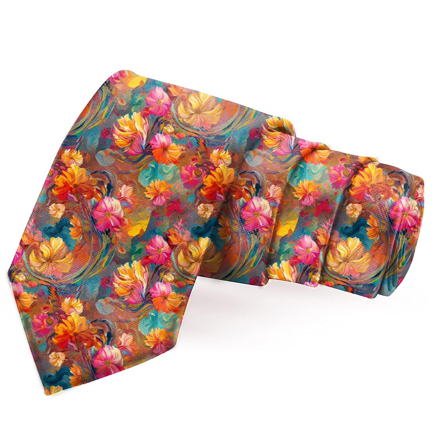 Dazzling Floral Printed Necktie for Men-image-8