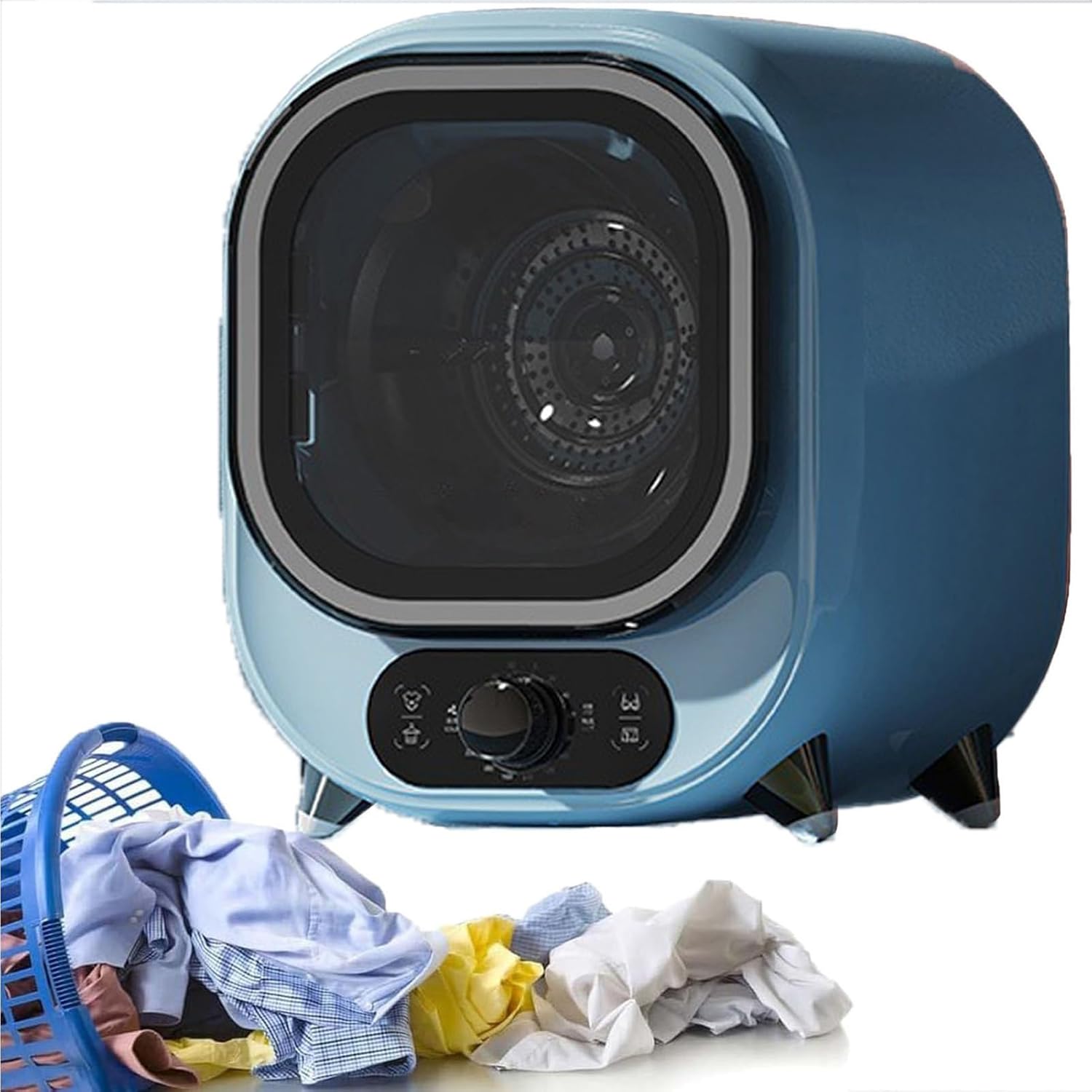 Portable Electric Clothes Condenser Dryer,with Dual Temperature Control Probe,Small Condenser Dryer With 0.8kg Load Capacity,Stainless Steel Tub,for Home, Apartments and RVs Compact(D)