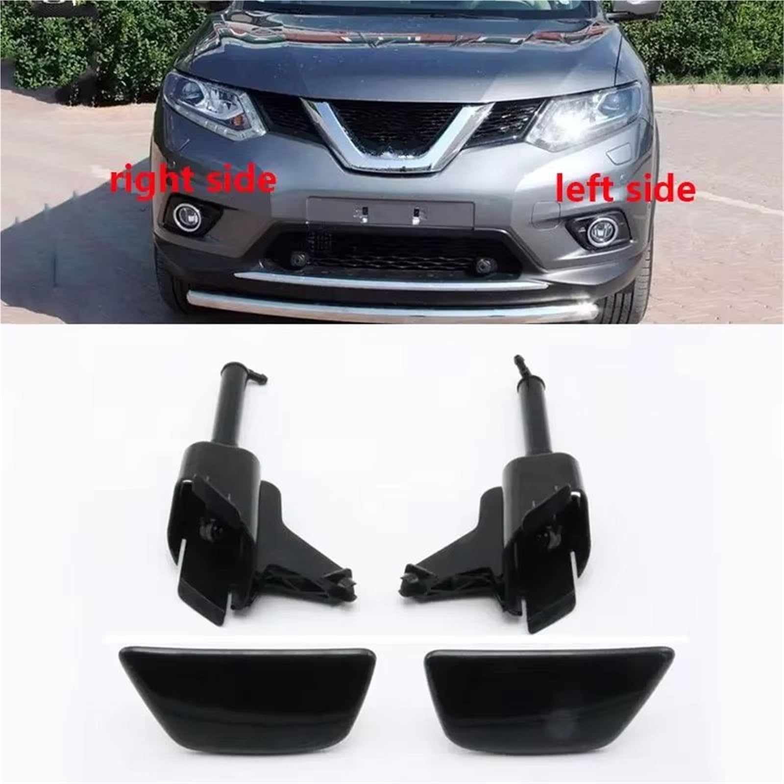 Tappi Lavafaro Compatibile Con Nissan Per X-Trail 2014 2015 2016 2017 2018 Faro Anteriore Per Auto Coperchio Dell'attuatore Della Pompa Dell'ugello Del Lavavetri
