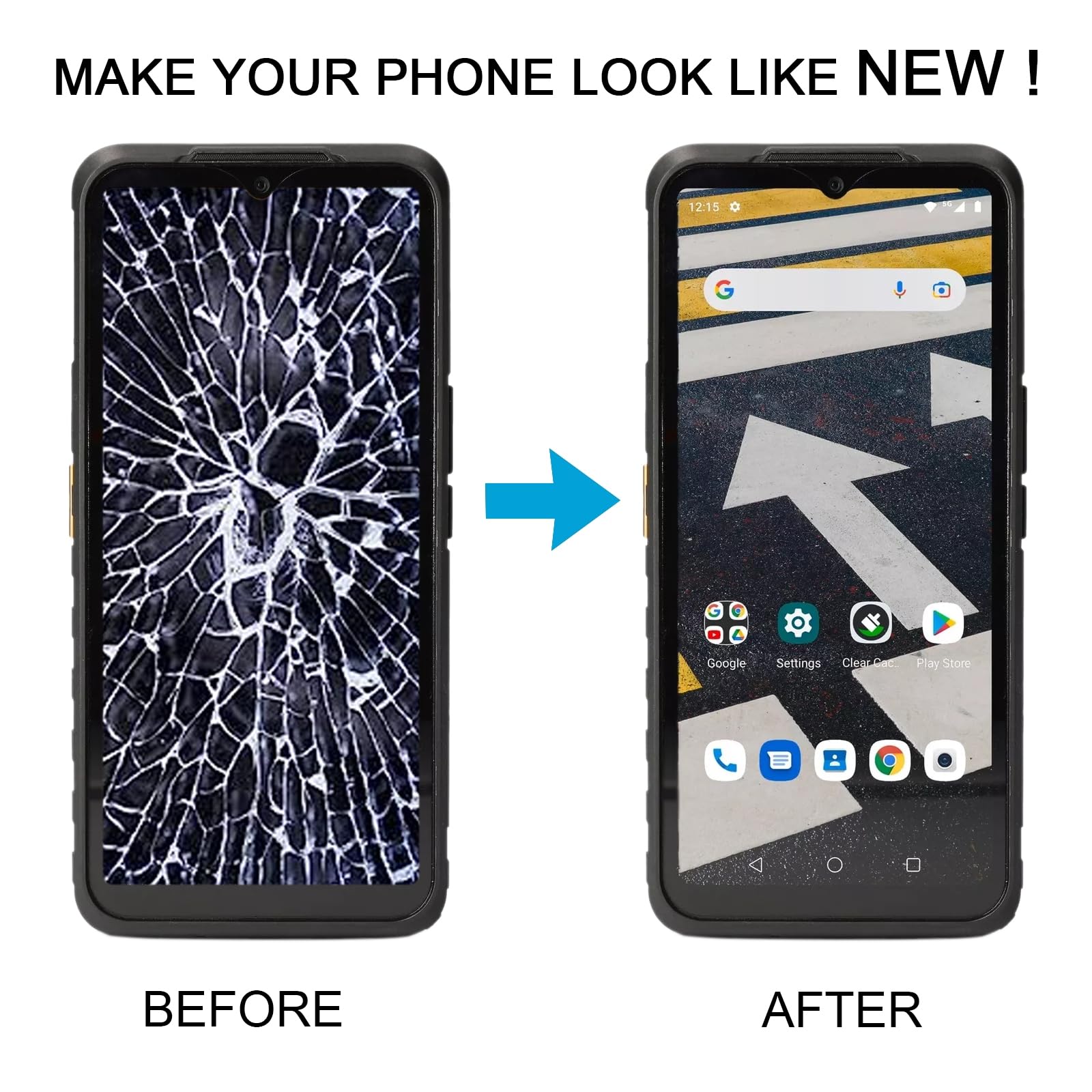 Akcesoria wymiany telefonów komórkowych Dla ekranu LCD CAT S53 z cyfrowym penym zespoem (czarny) Część naprawy