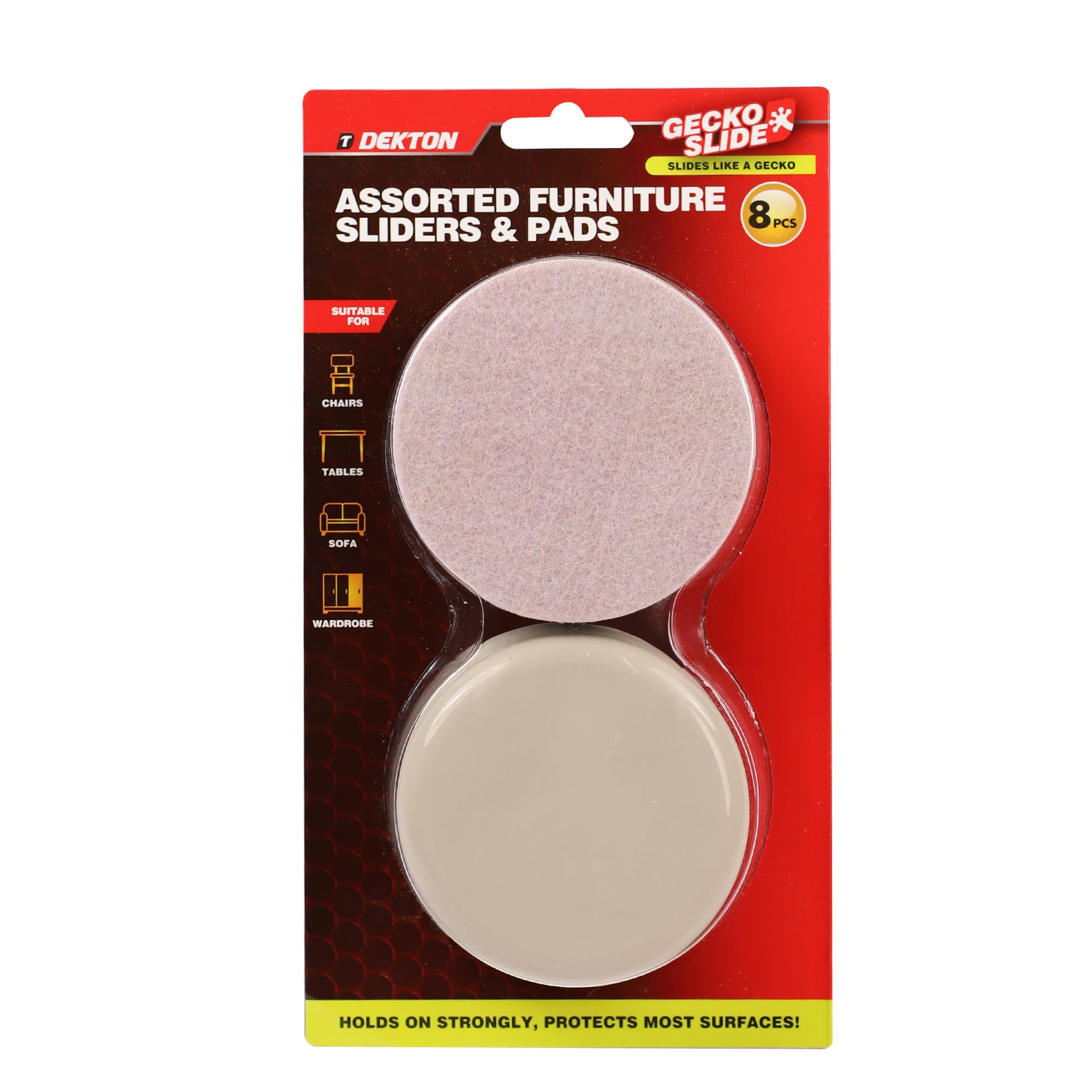 Generic Dekton Geckoslide Assorted Furniture Sliders & Pads 8PcDh05130 from B&Q