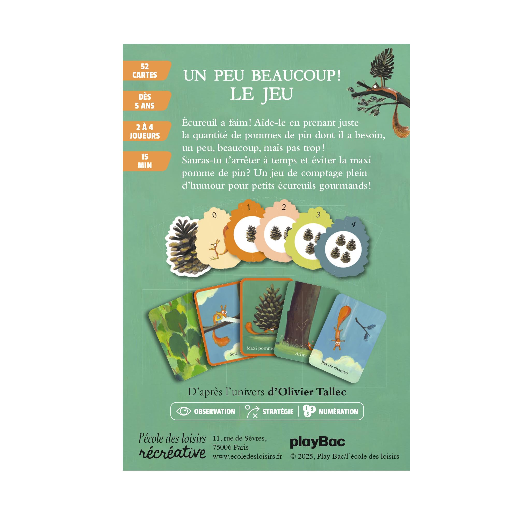 L'école Des Loisirs – Gioco Da Tavolo 'Lo Scoiattolo Goloso' – Gioco Di Conteggio Per Bambini Dai 4 Anni