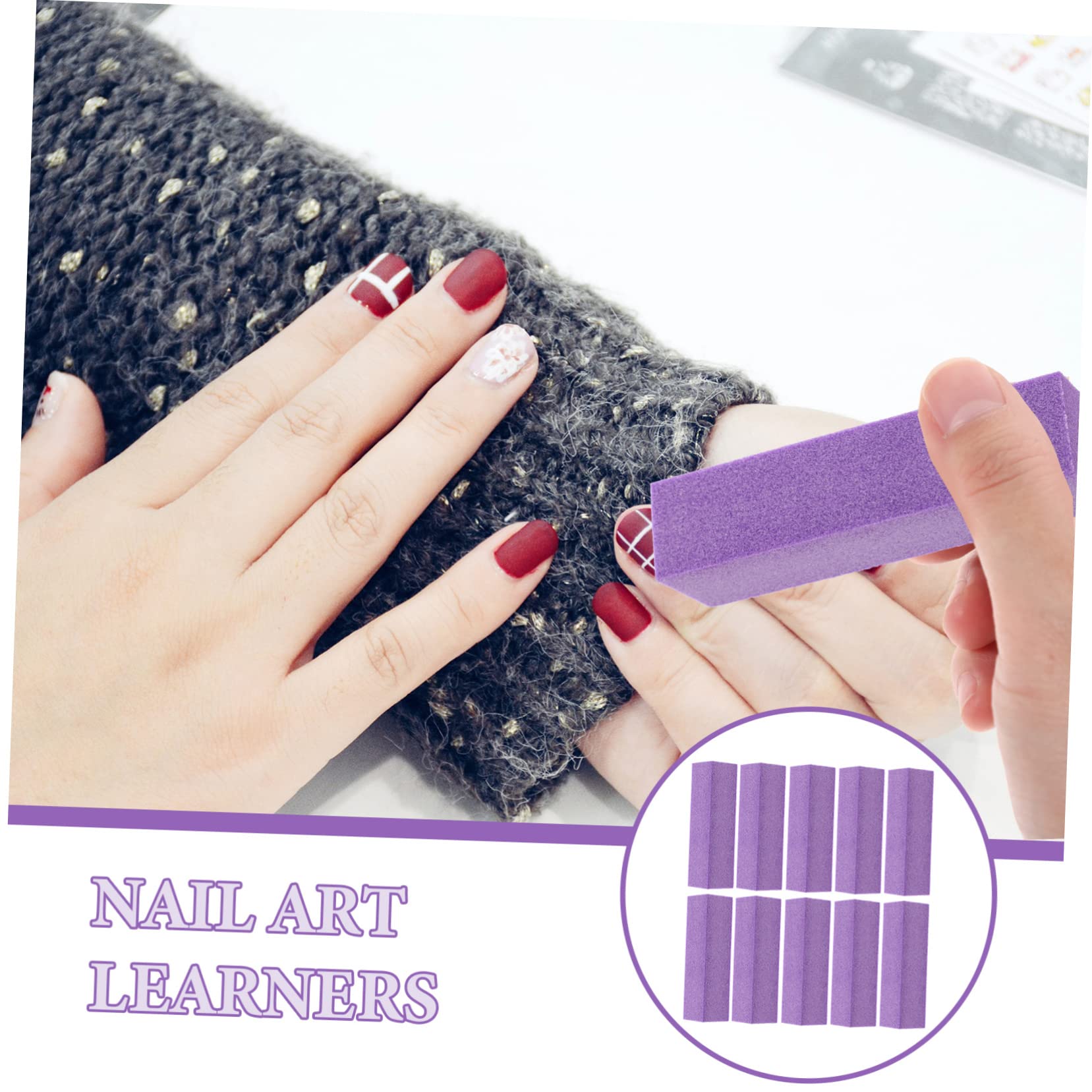 Healeved 40piezas Bloques De Pulido De Uñas De Lados Para Manicura y Pedicura Limas De Uñas Esponjadas Herramienta Práctica Para Manicura Profesional