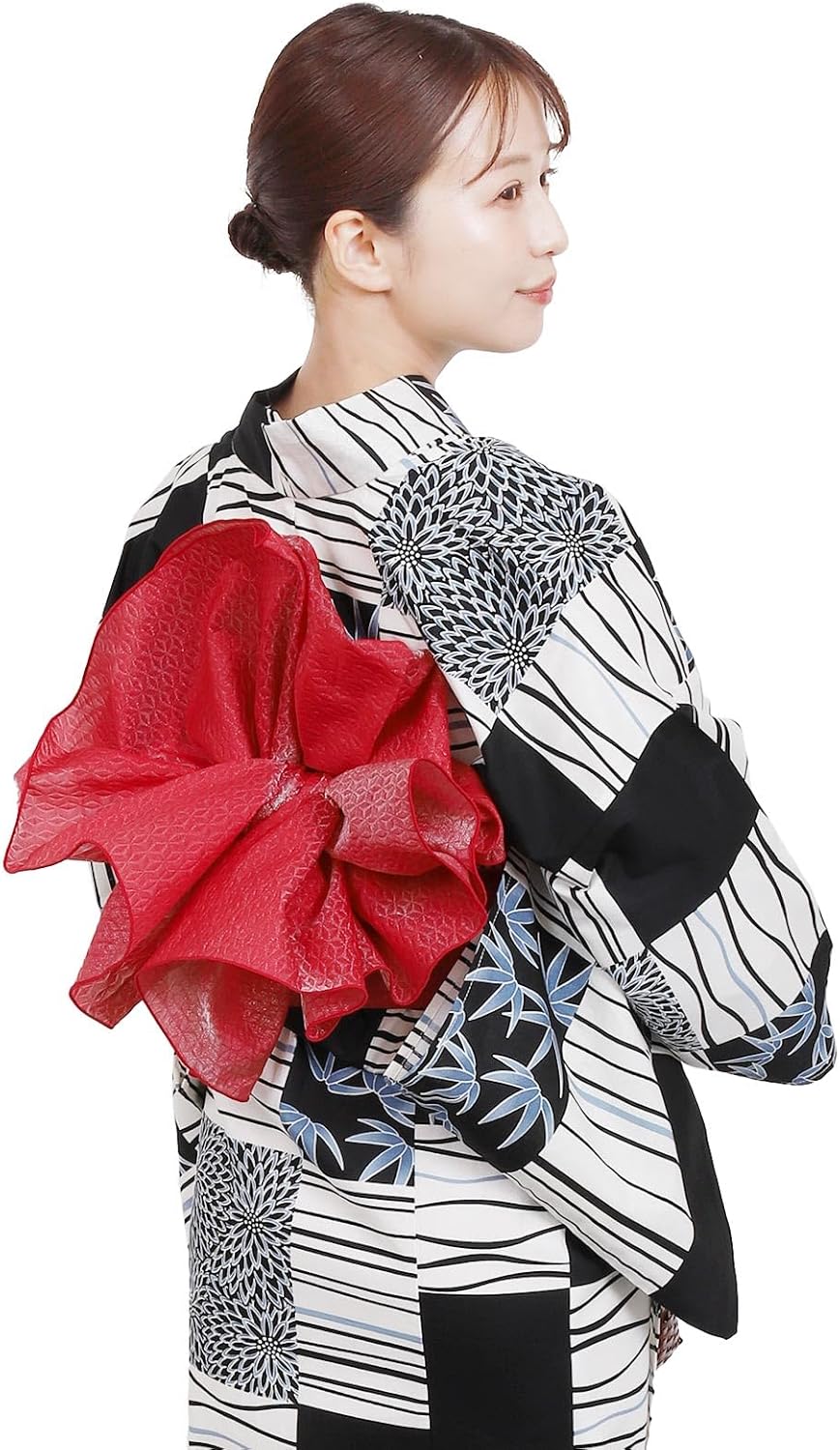 綿麻ゆかた トールサイズ 裄69cm 綿麻 しじら織り浴衣 トールサイズ 裄