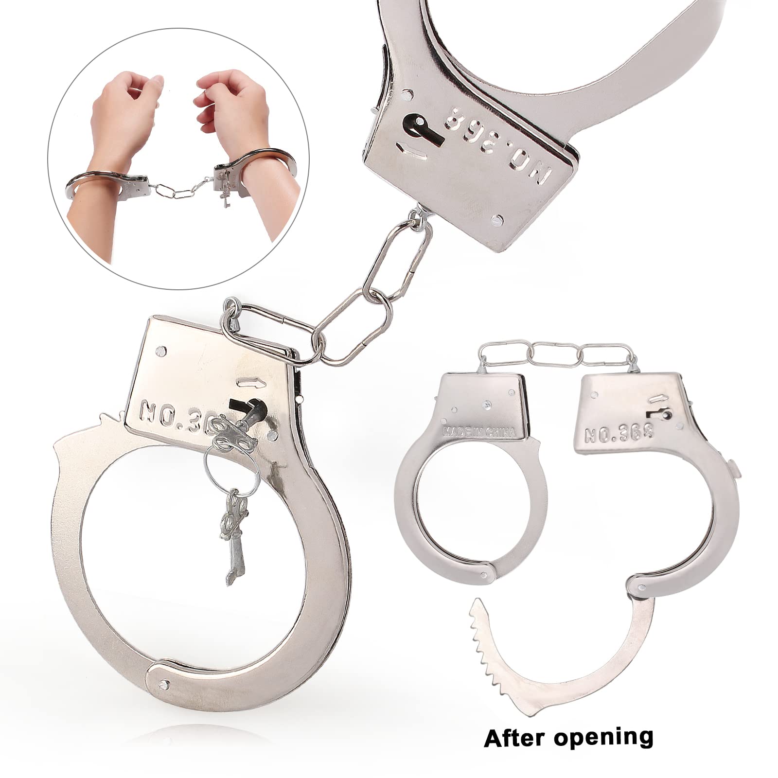 Disfraz de oficial de policía para niños, 6 piezas, juego de accesorios de policía, incluye sombrero, chaleco, lentes de sol, soporte para insignia, esposas, walkie talkie (juego C) 5