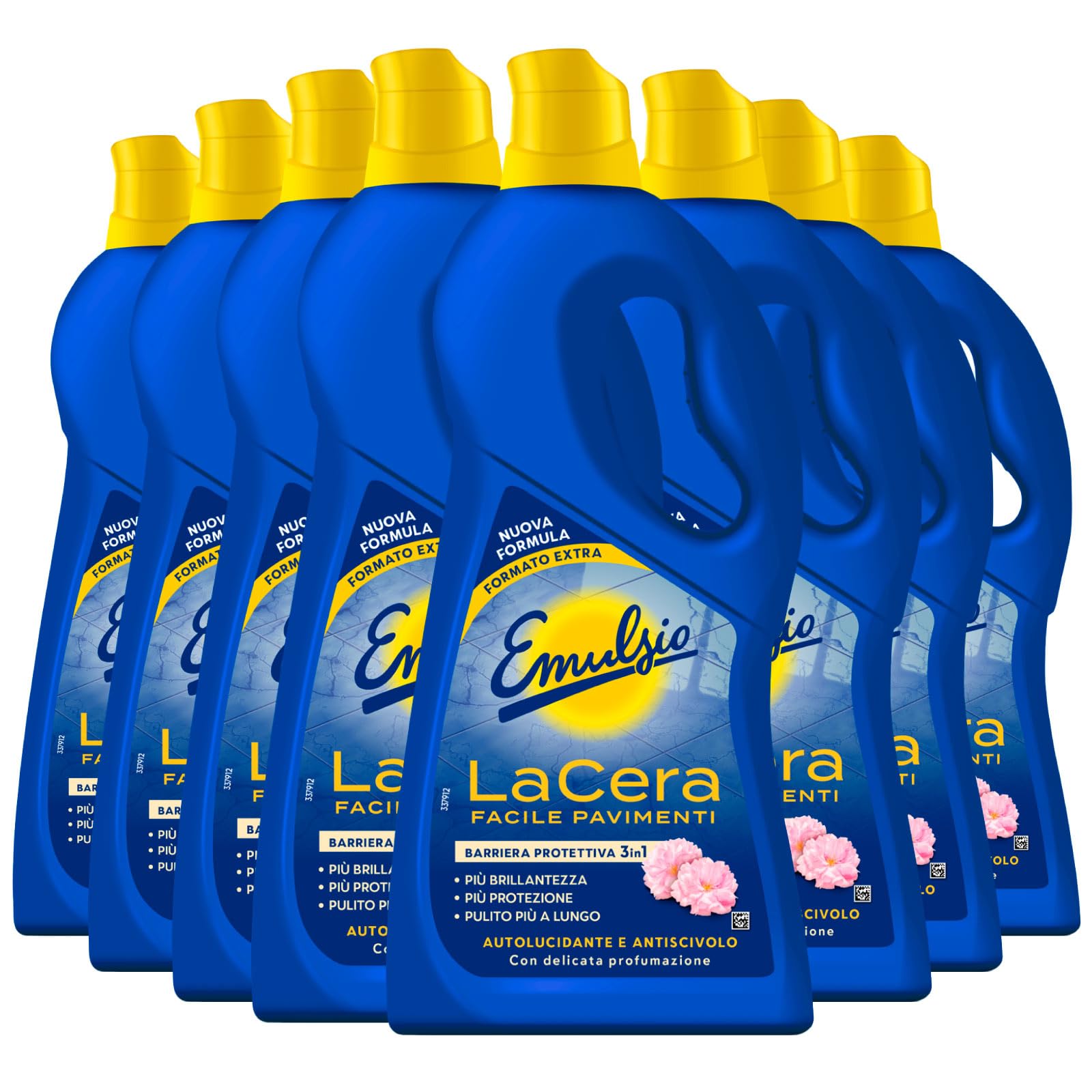 8 emulsio de cera fácil autolucidante para todos los suelos protege de la suciedad – 8 botellas de 775 ml cada uno