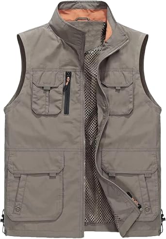 Spring Autumn Light Thin Breathable Outdoor Leisure Waterproof Fishing Multi-Pocket Men