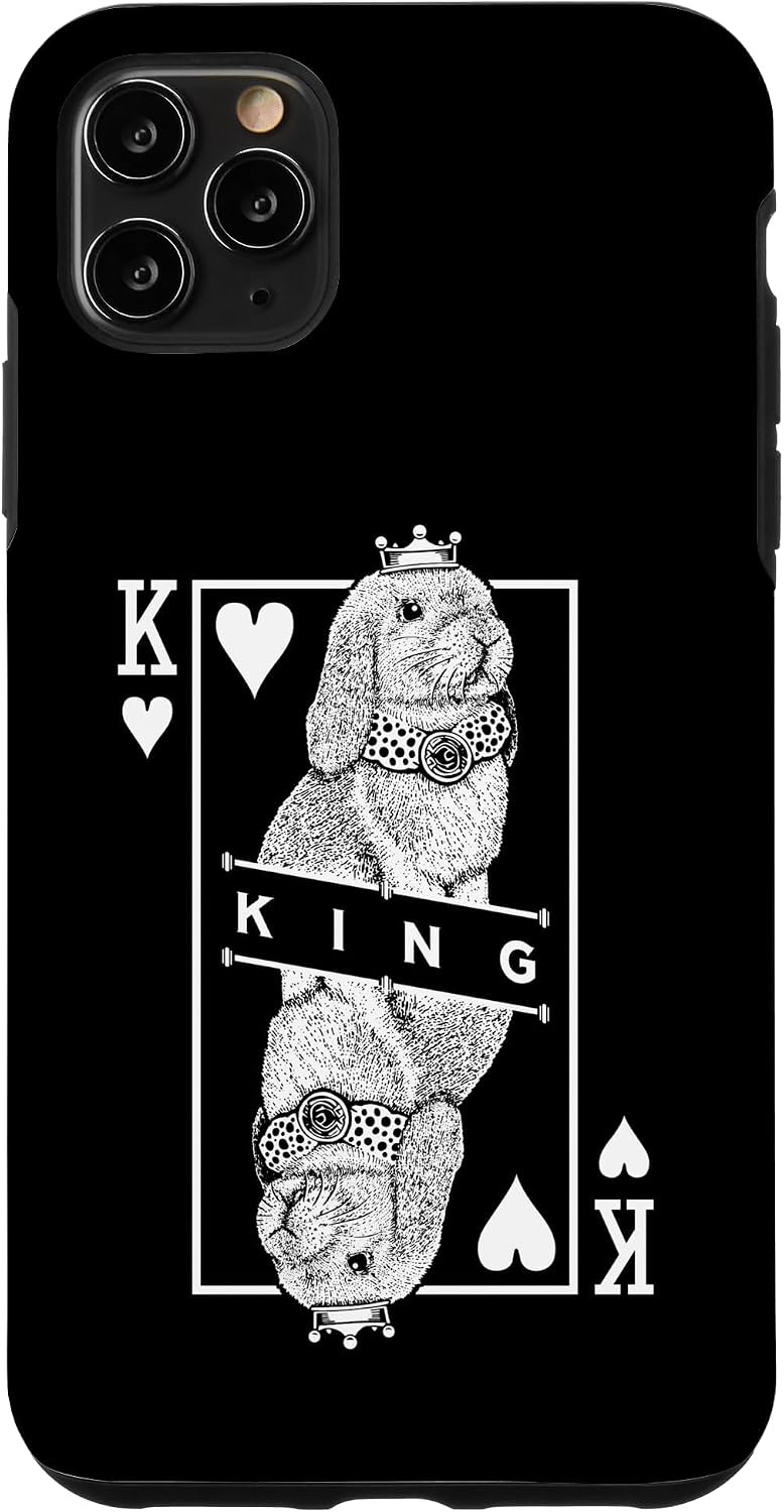 Mini Lop Bunny Rabbit King of Hearts Funny Pet Pop Art Case for iPhone 11 Pro Max