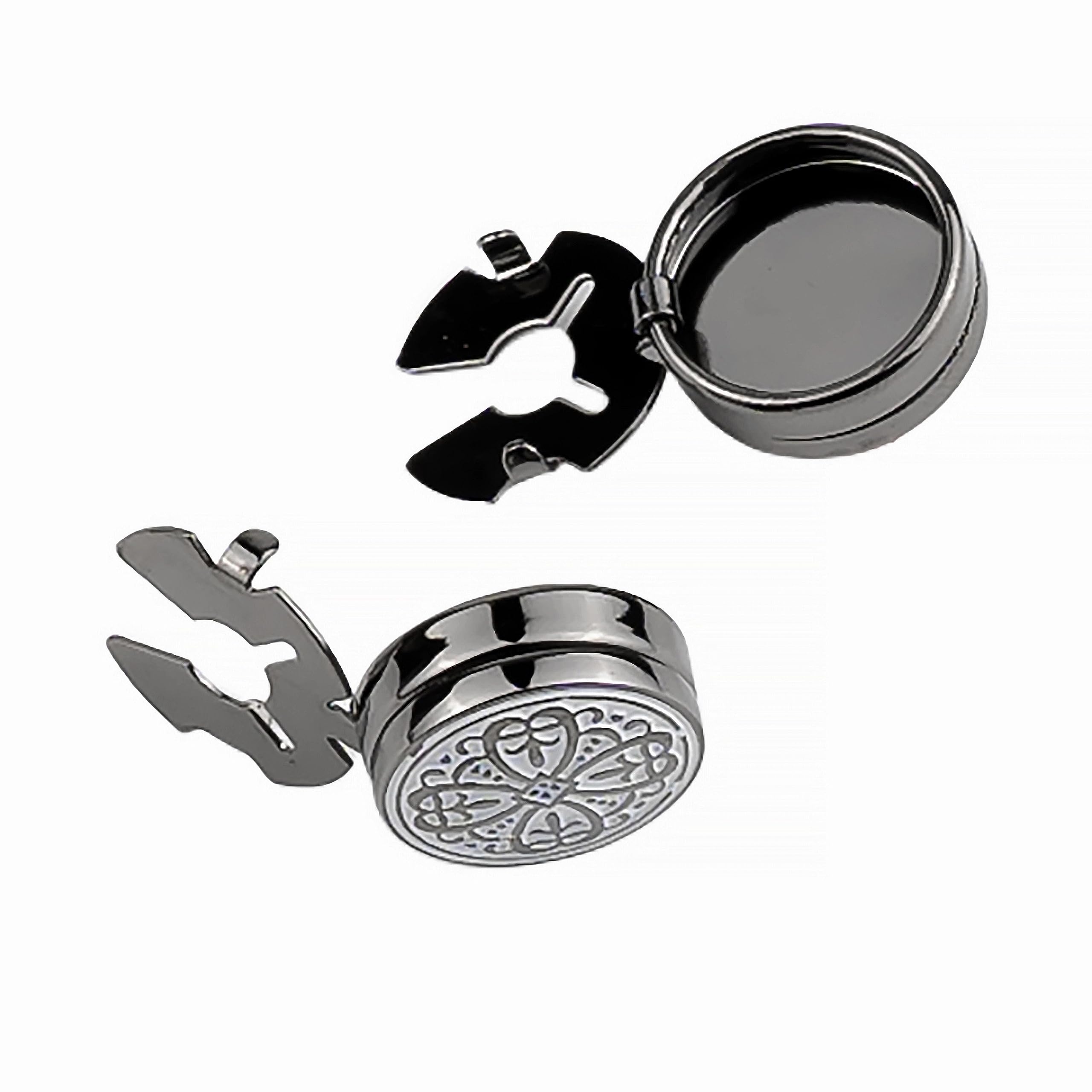 OoSsSoO Button cover Mens retro Button covers Used for Formal Business Wedding Tuxedo Shirt cuffs buttons cover (black)