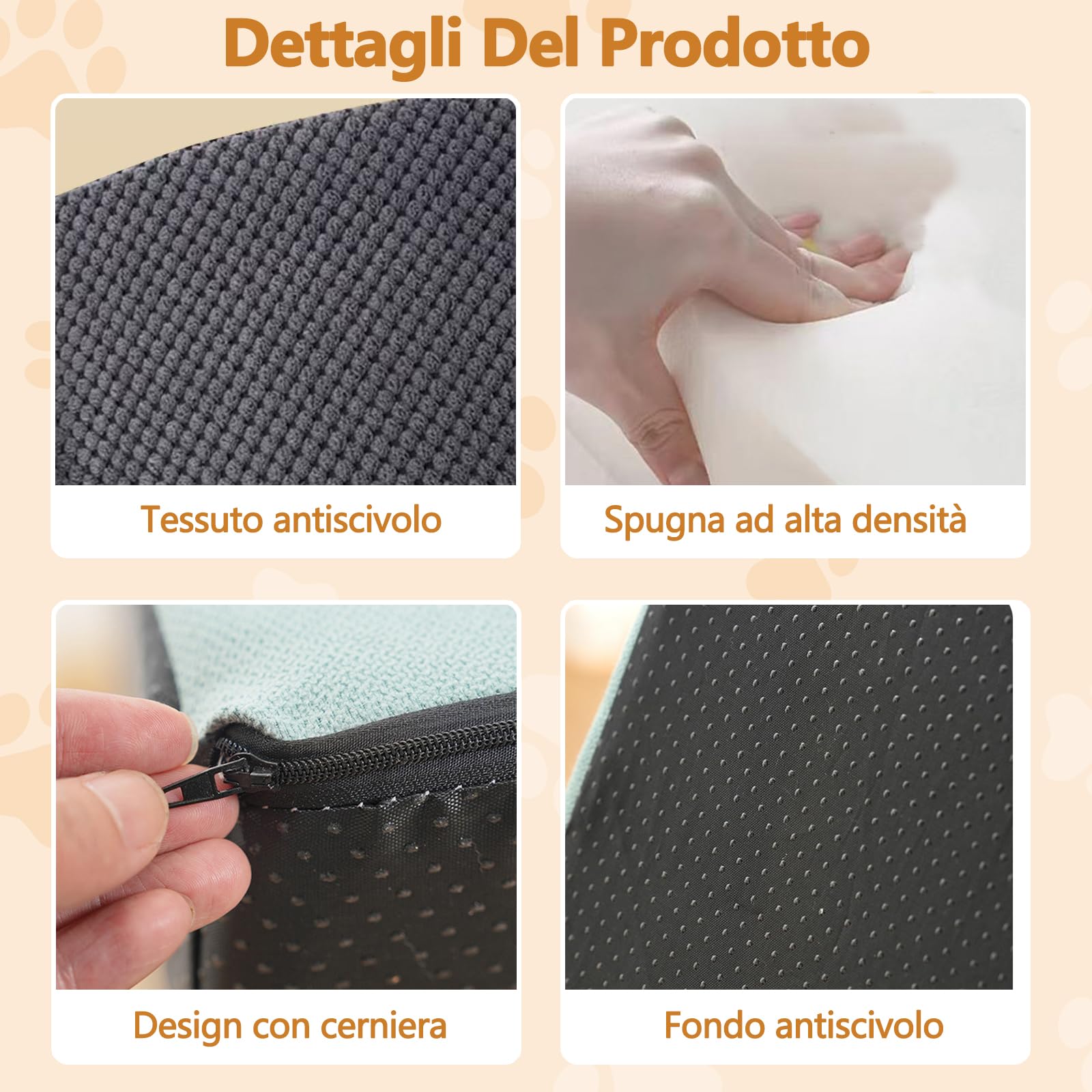 Galatée Scaletta Per Animali Domestici, Rimovibile e Lavabile, Antiscivolo, In Spugna Ad Alta Densità, Stampata In Un Unico Pezzo, Non Si Rompe, Adatta a Cani e Gatti（Kaki,Tre Piani）