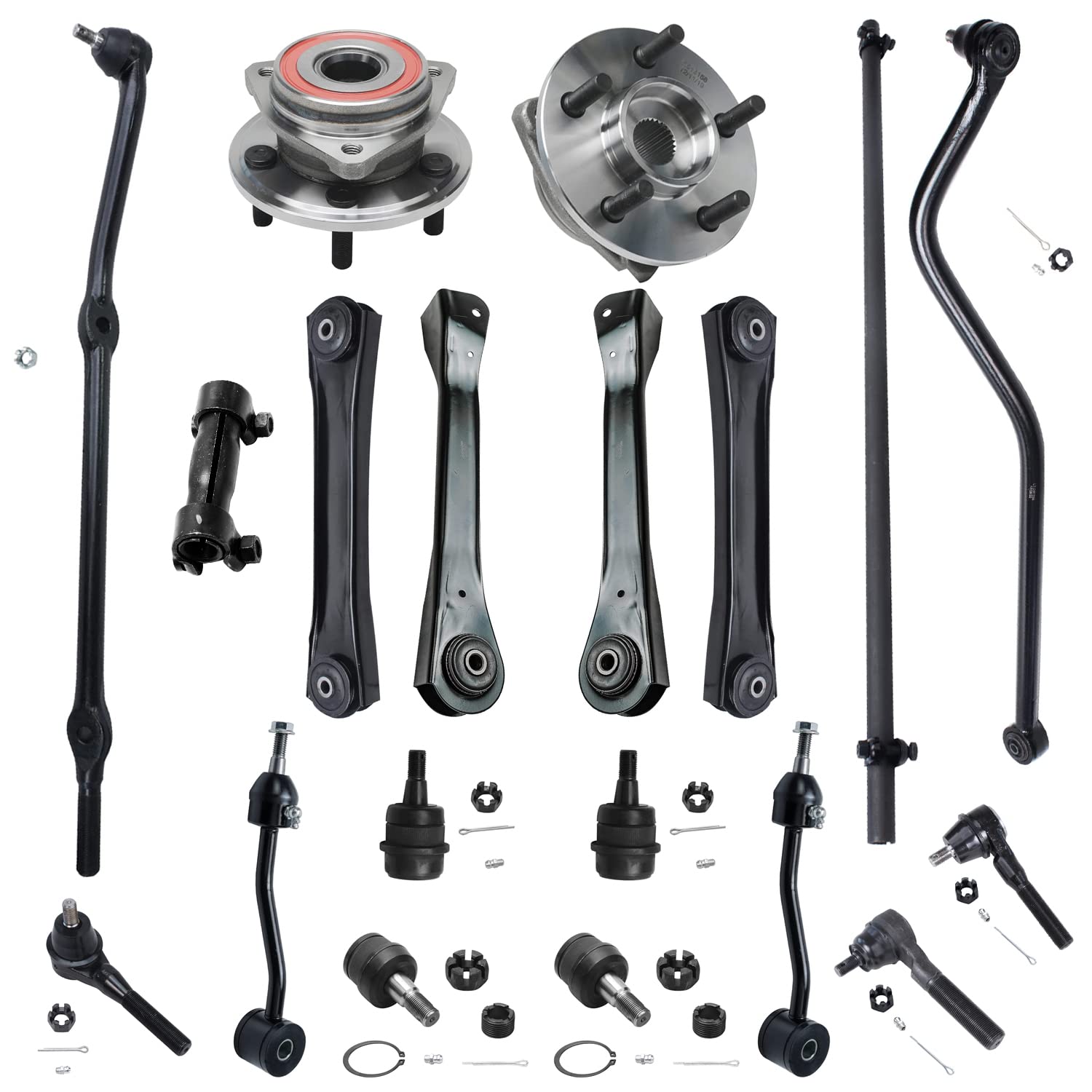 Detroit Axle - 19pc Front End Suspension Kit for 2000-2006 Jeep Wrangler