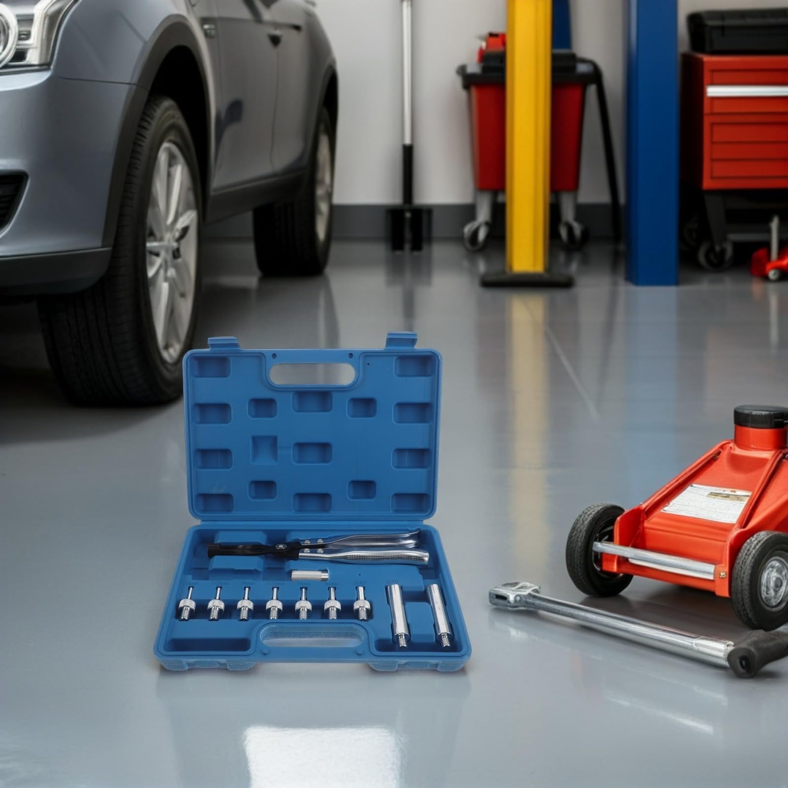 Garneck Alicates para Juntas de Válvulas de Motor Punzones Multi-tamaño de Acero, Herramienta Precisa para Reparación Automotriz y Desmontaje de Motores