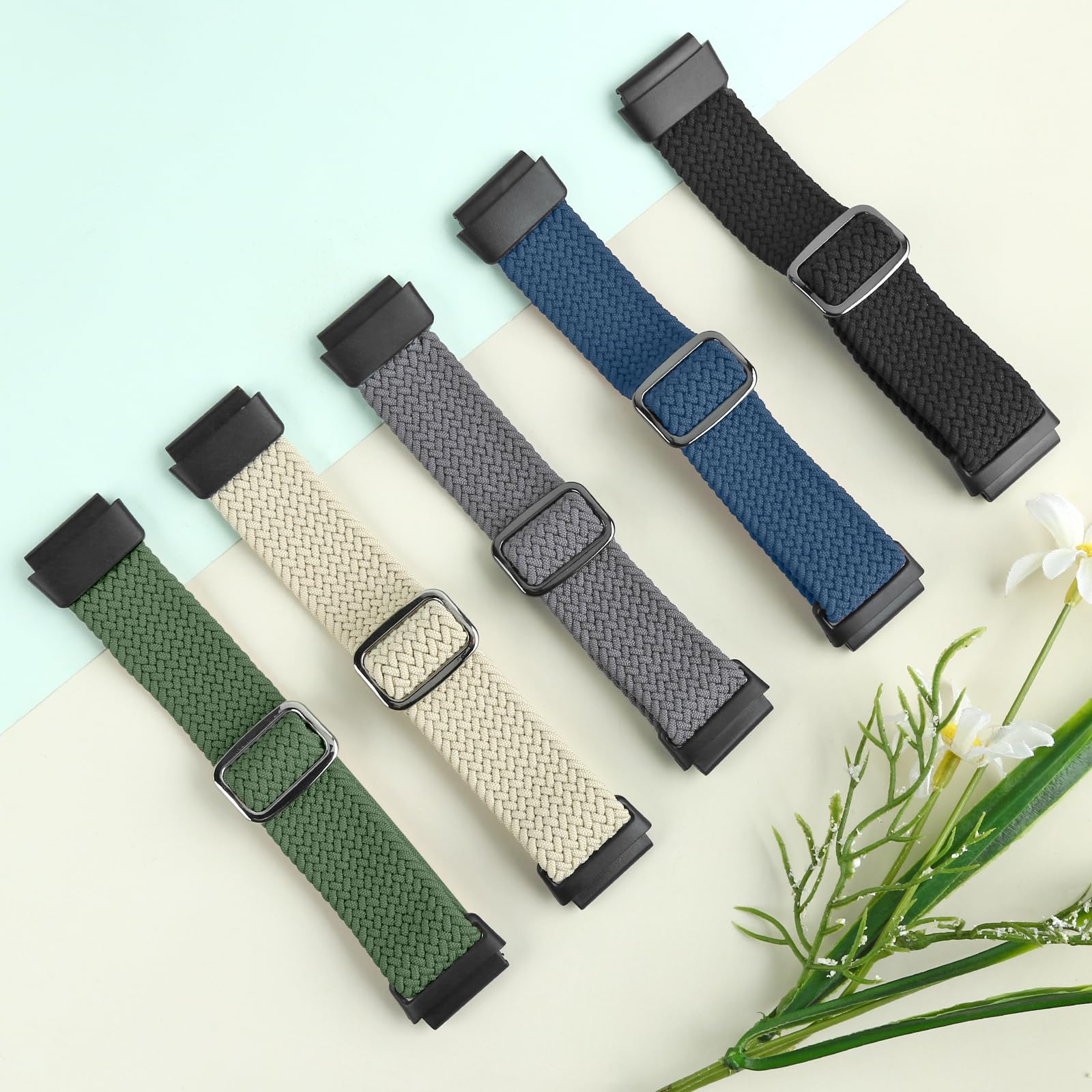 SHIJZWD Intrecciato Cinturino Compatible con Xiaomi Redmi Watch 3 Active per Uomini Donne, Sportiva Bracciale di ricambio Elastica Nylon Cinturino per Xiaomi Redmi Watch 3 Active
