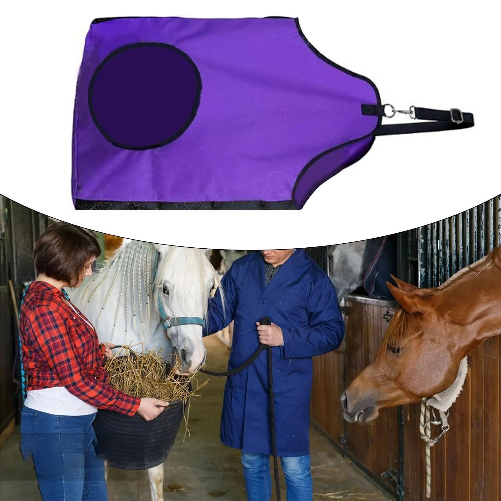 Heufuttertasche for Pferde mit Riemen, 2/4/10 Stück Heulage-Futterzubehör for Kälber auf dem Bauernhof