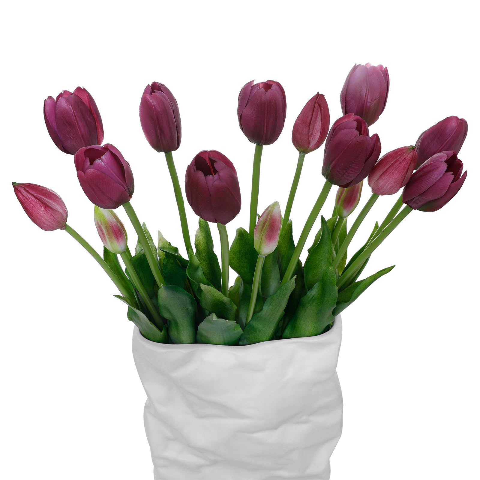 LINSIE 15 Pcs Deep Purple Tulips