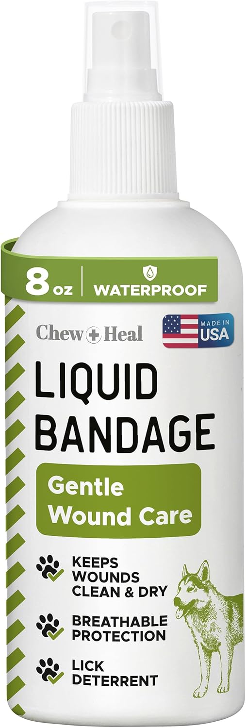 Pet Liquid Bandage for Dogs – 8 oz Spray with...